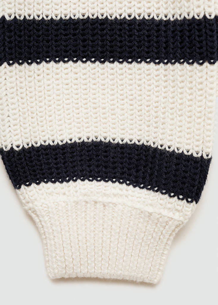 Knit striped sweater — Off White