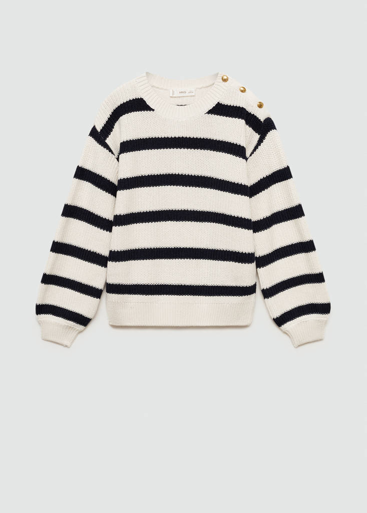Knit striped sweater — Off White
