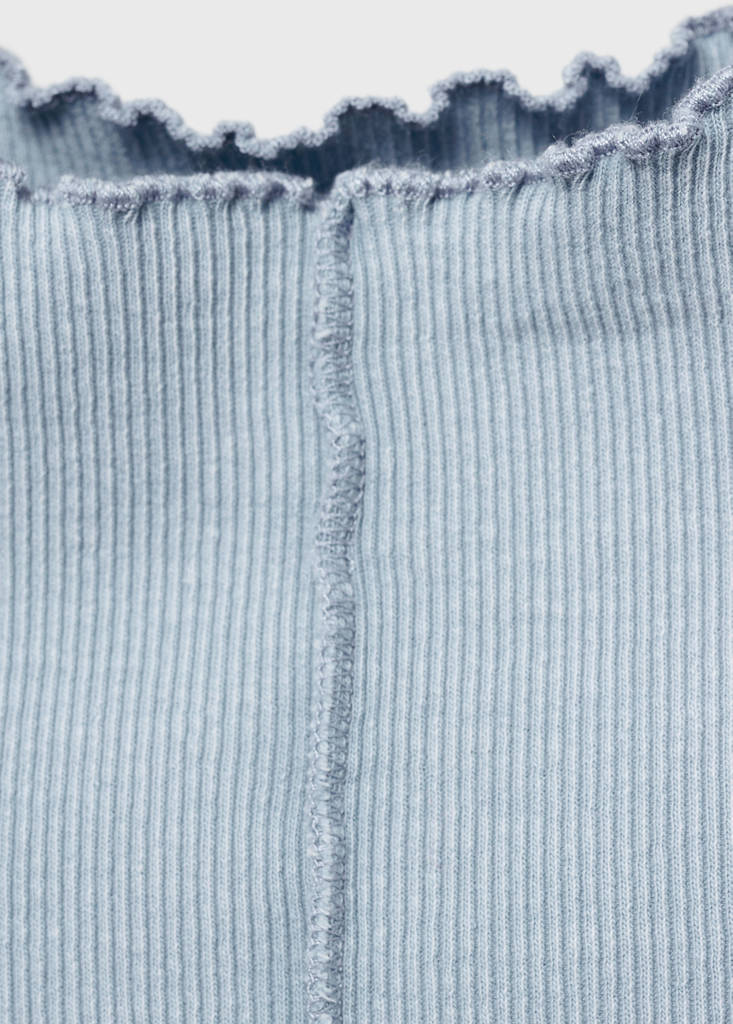 Long-sleeved t-shirt with decorative seams — Sky Blue
