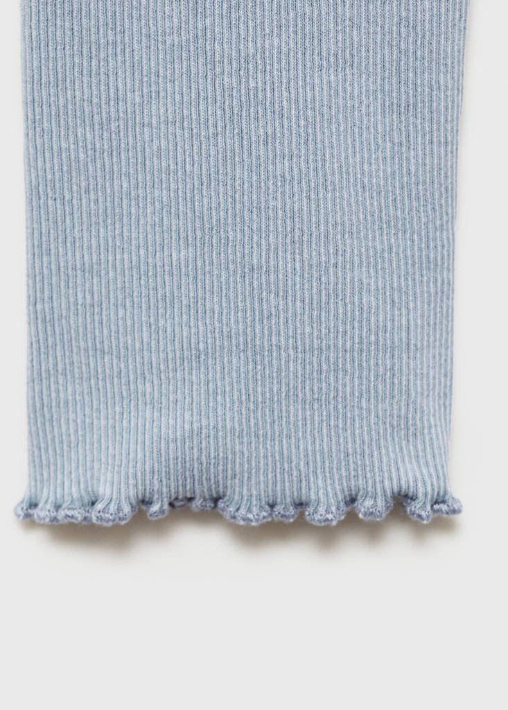 Long-sleeved t-shirt with decorative seams — Sky Blue