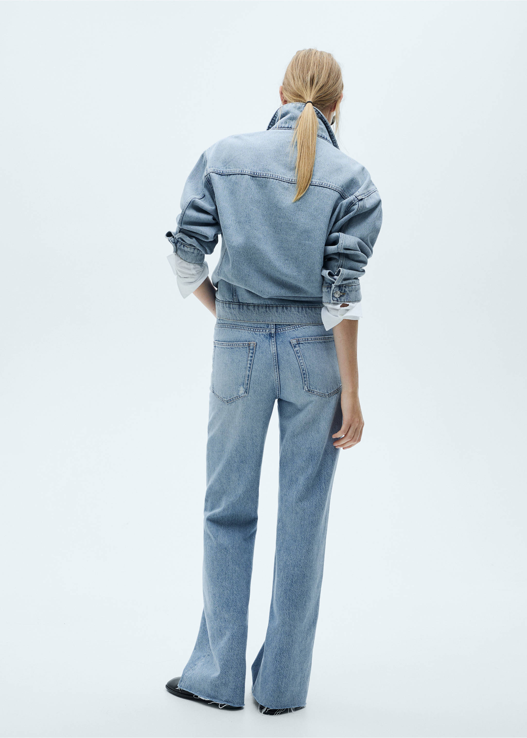 Jean Danila large taille haute - Verso de l’article, Bleu moyen. Ref: 77044056-00.