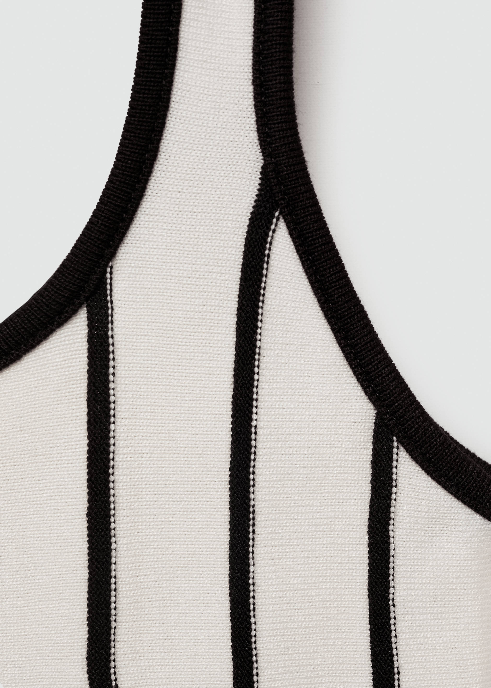 Striped knitted crop top - Details of the article 8