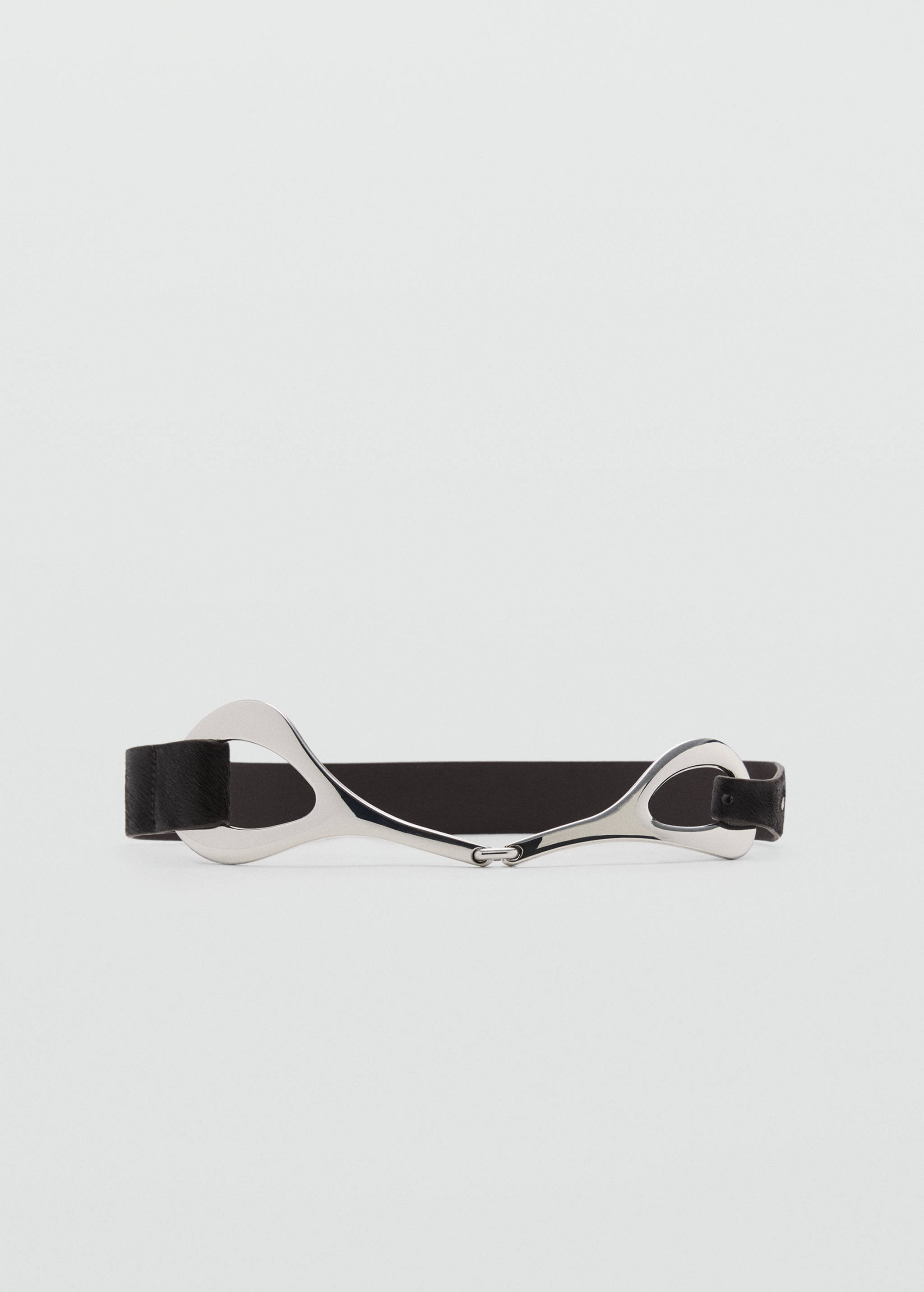 Metal fastening leather belt - Article without model