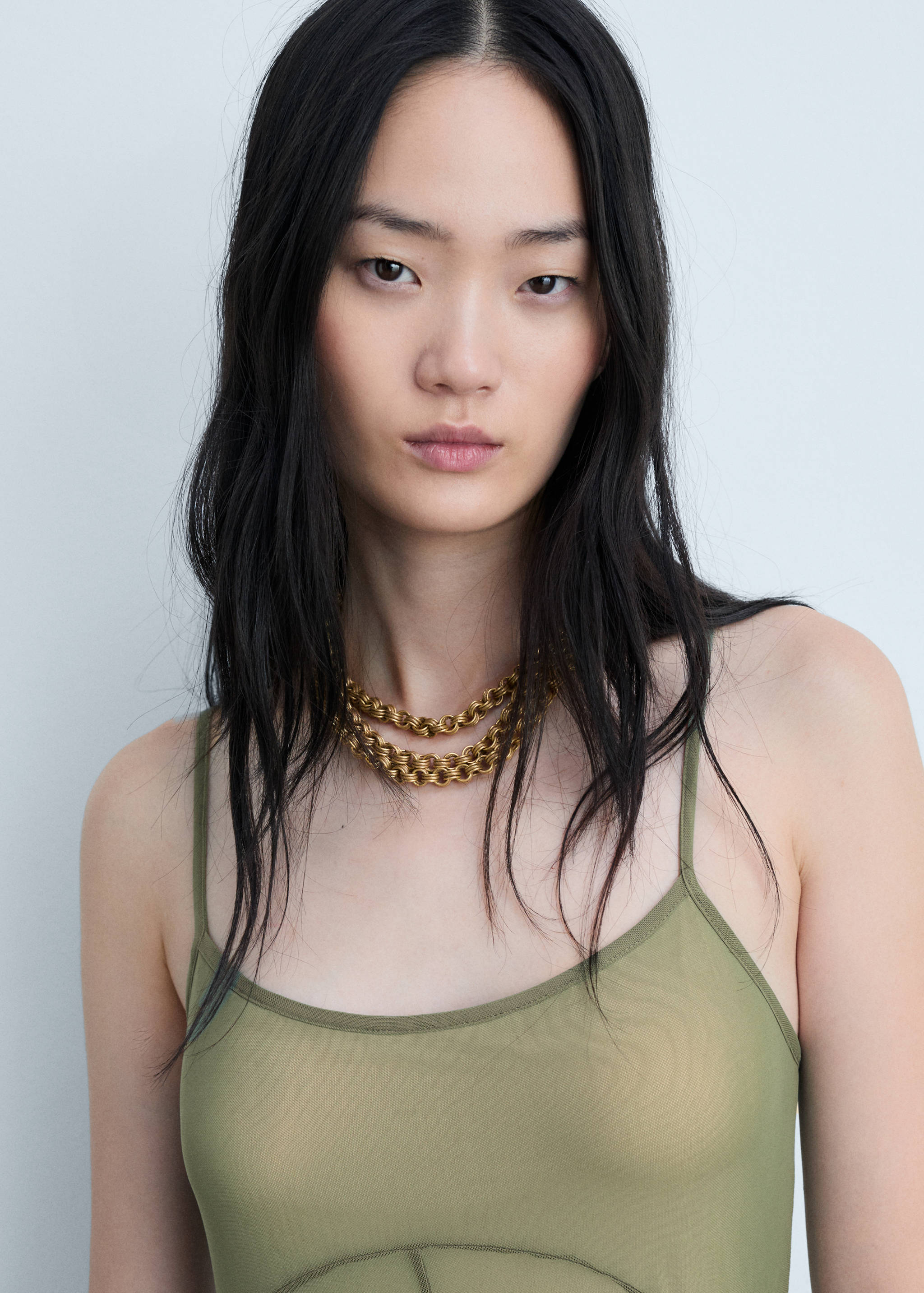 Vestido asimétrico tul costuras - Details of the article 1