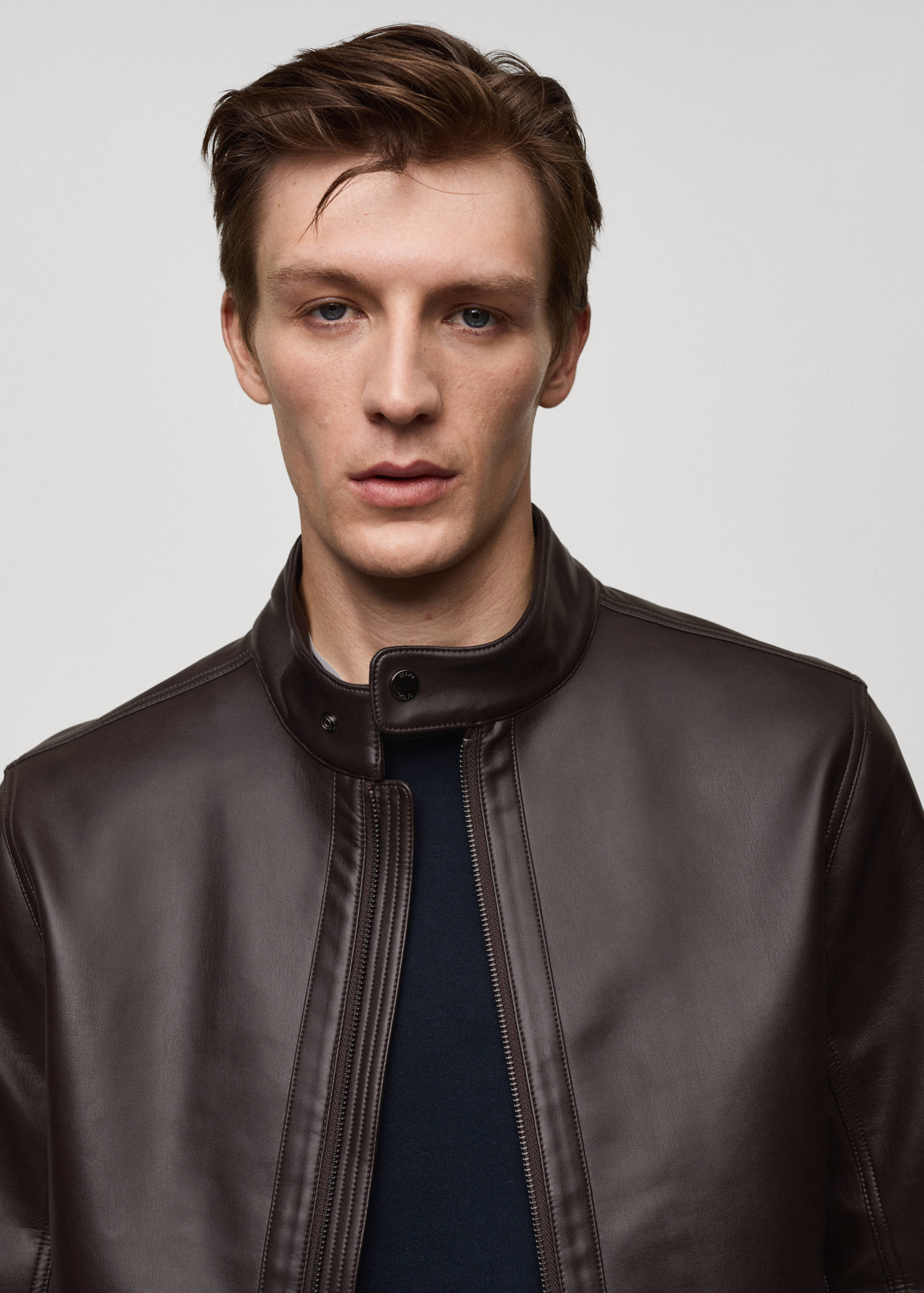 Nappa faux-leather jacket - Details of the article 1