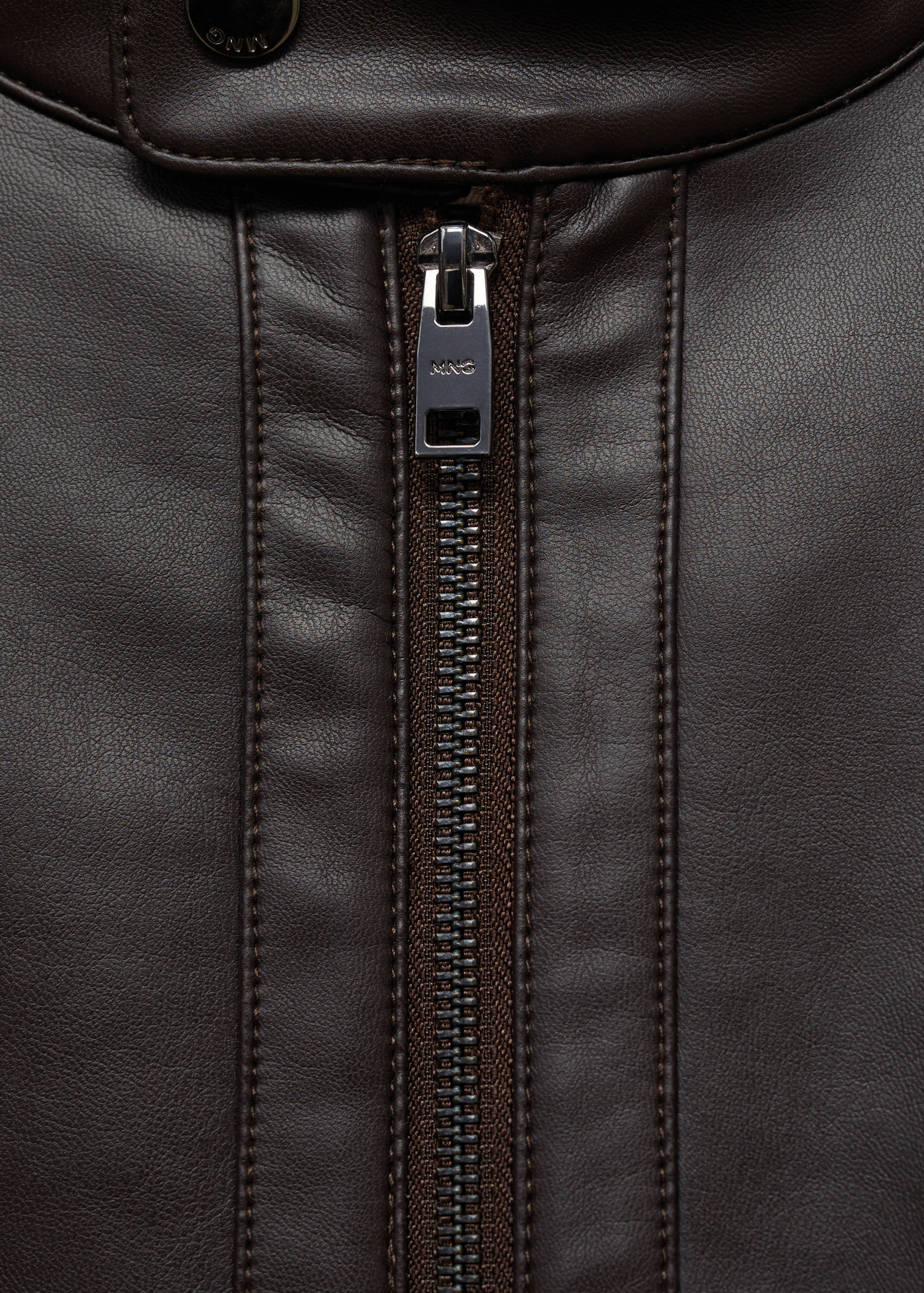 Nappa faux-leather jacket - Details of the article 8