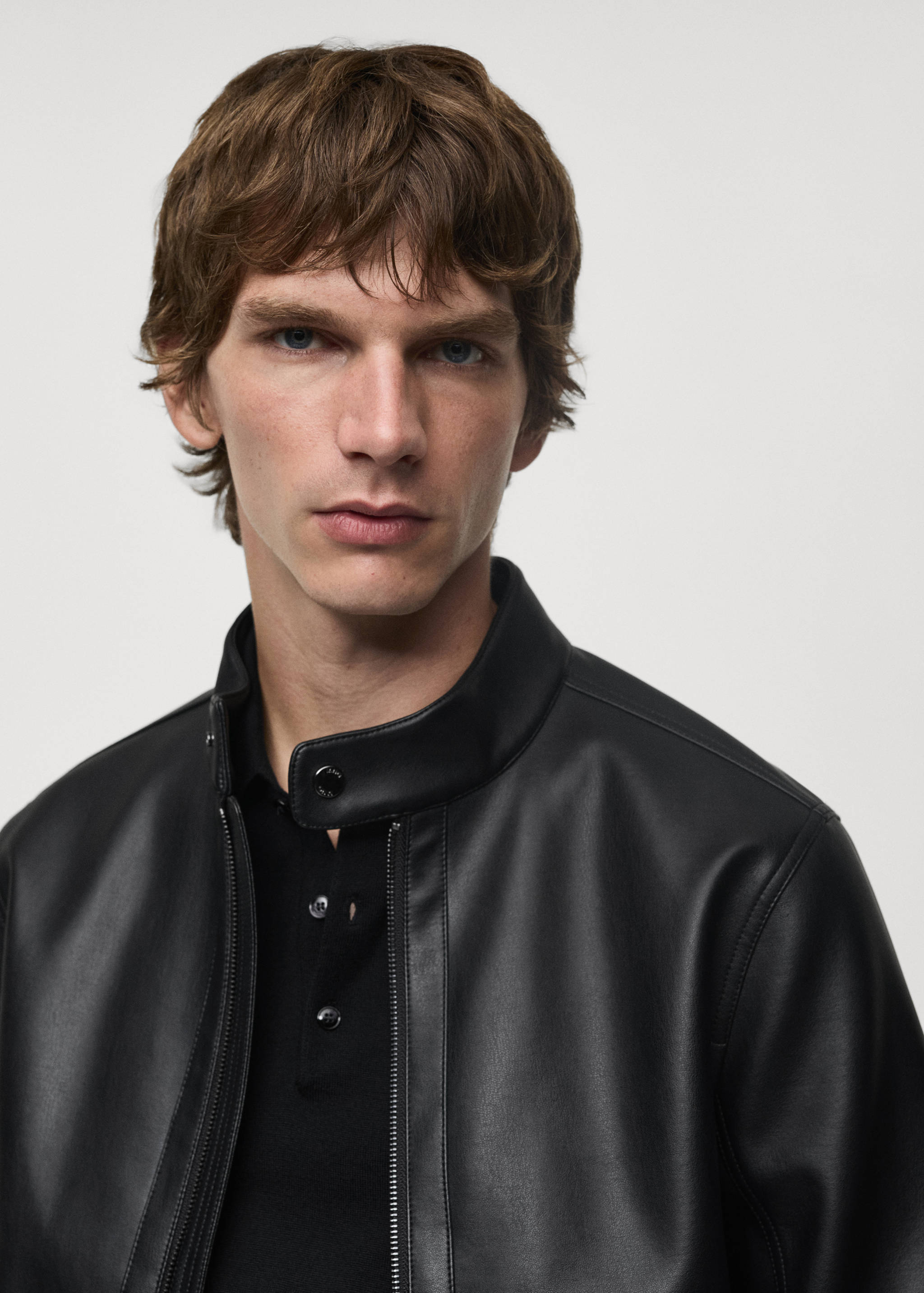 Nappa faux-leather jacket - Details of the article 1