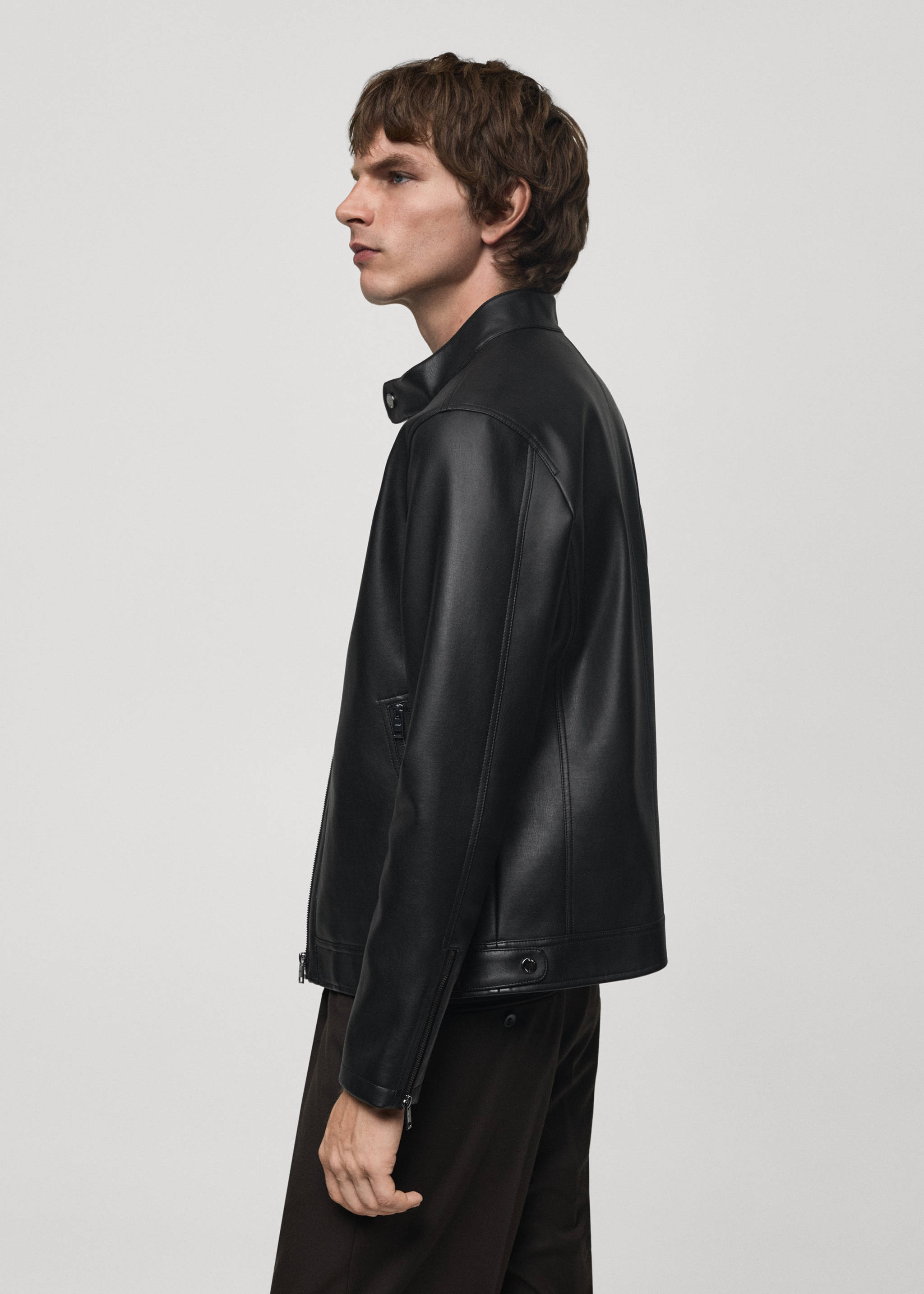 Nappa faux-leather jacket - Details of the article 2