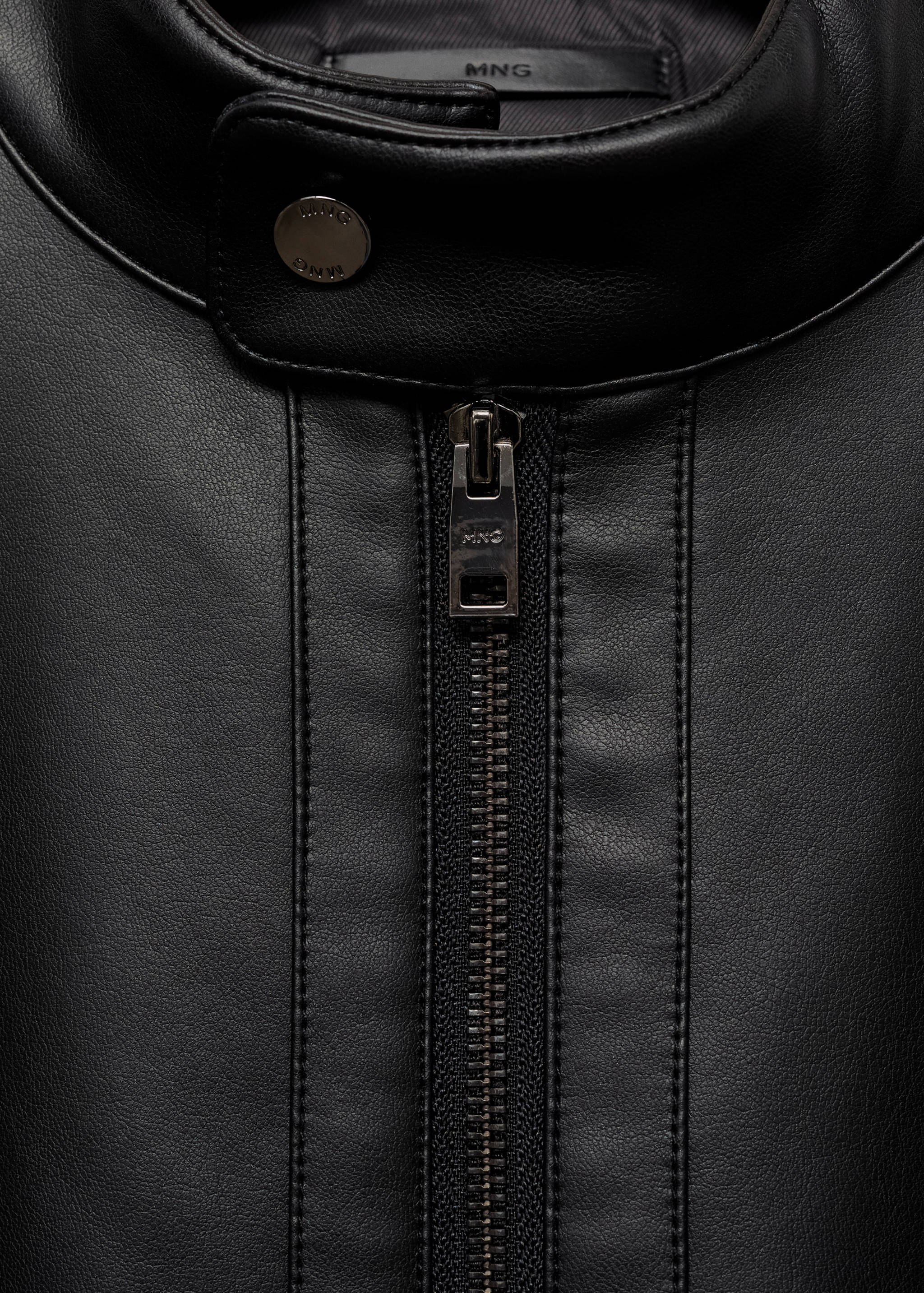 Nappa faux-leather jacket - Details of the article 8
