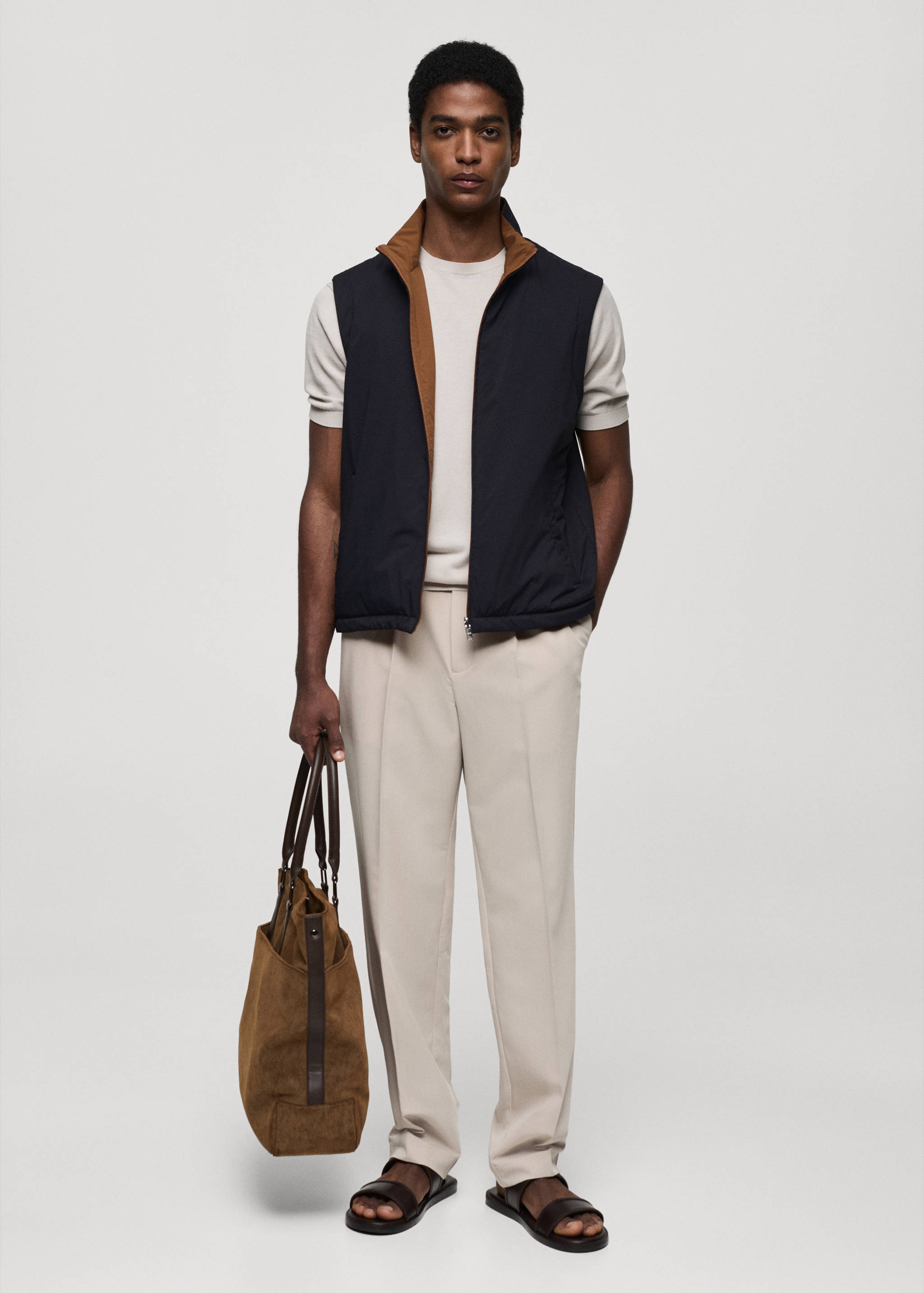 Reversible water-repellent gilet - General plane