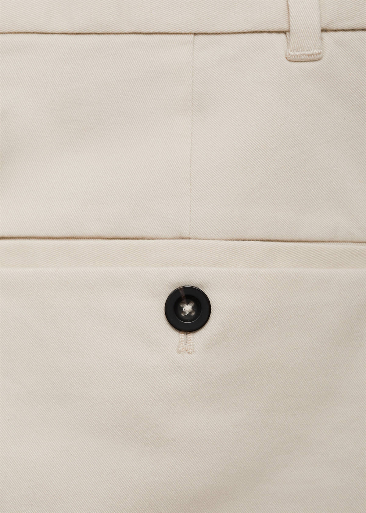 Slim fit serge chino trousers — Ecru