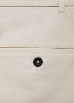 Slim fit serge chino trousers — Ecru 9