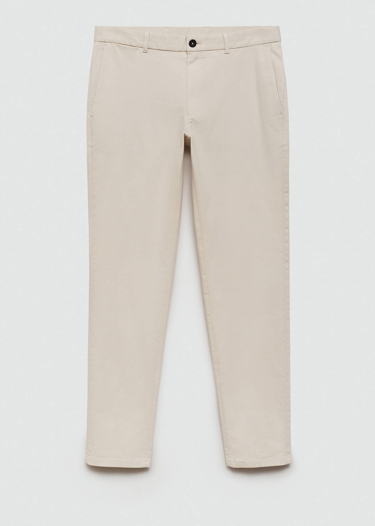Slim fit serge chino trousers — Ecru
