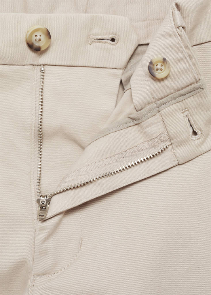 Slim fit serge chino trousers — Sand