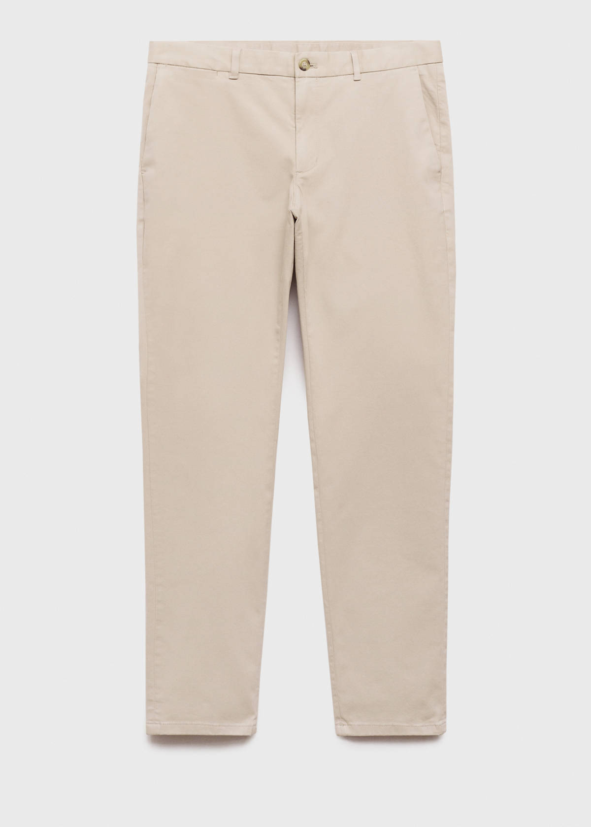 Slim fit serge chino trousers — Sand