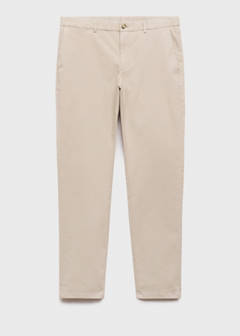 Slim fit serge chino trousers — Sand 7