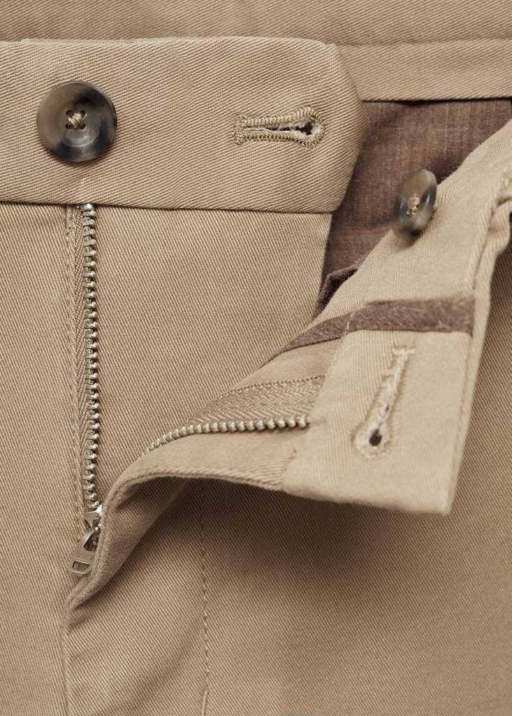 Slim fit serge chino trousers — Beige