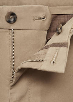 Slim fit serge chino trousers — Beige 8