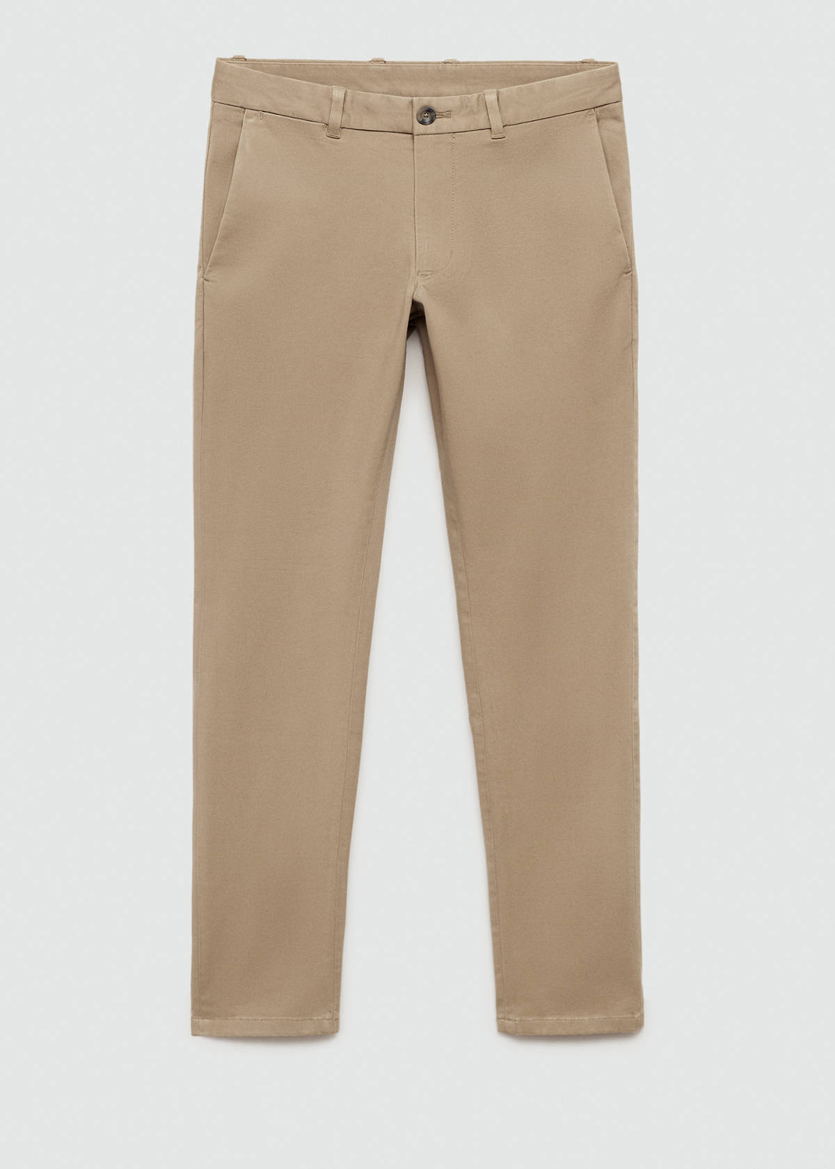Slim fit serge chino trousers — Beige