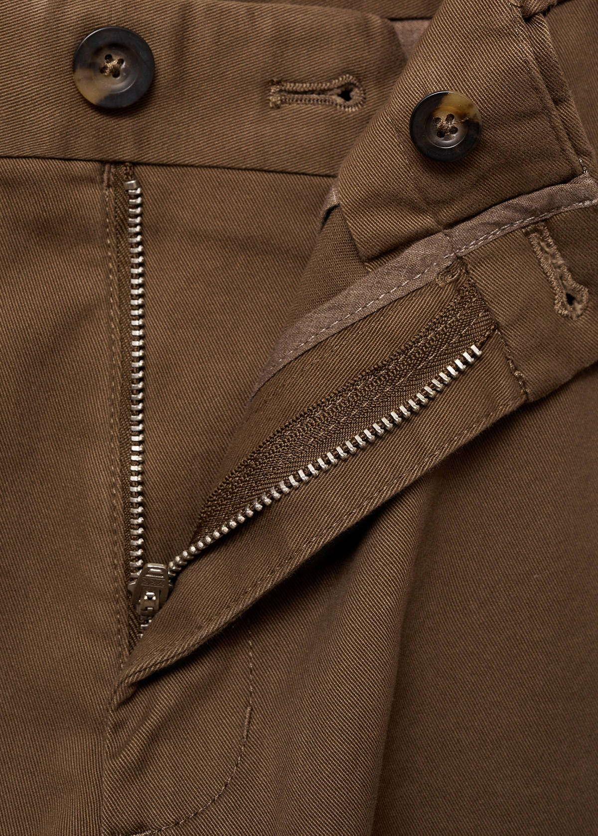 Slim fit serge chino trousers — Brown