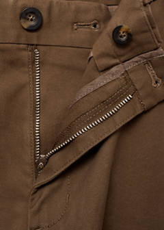 Slim fit serge chino trousers — Brown 8