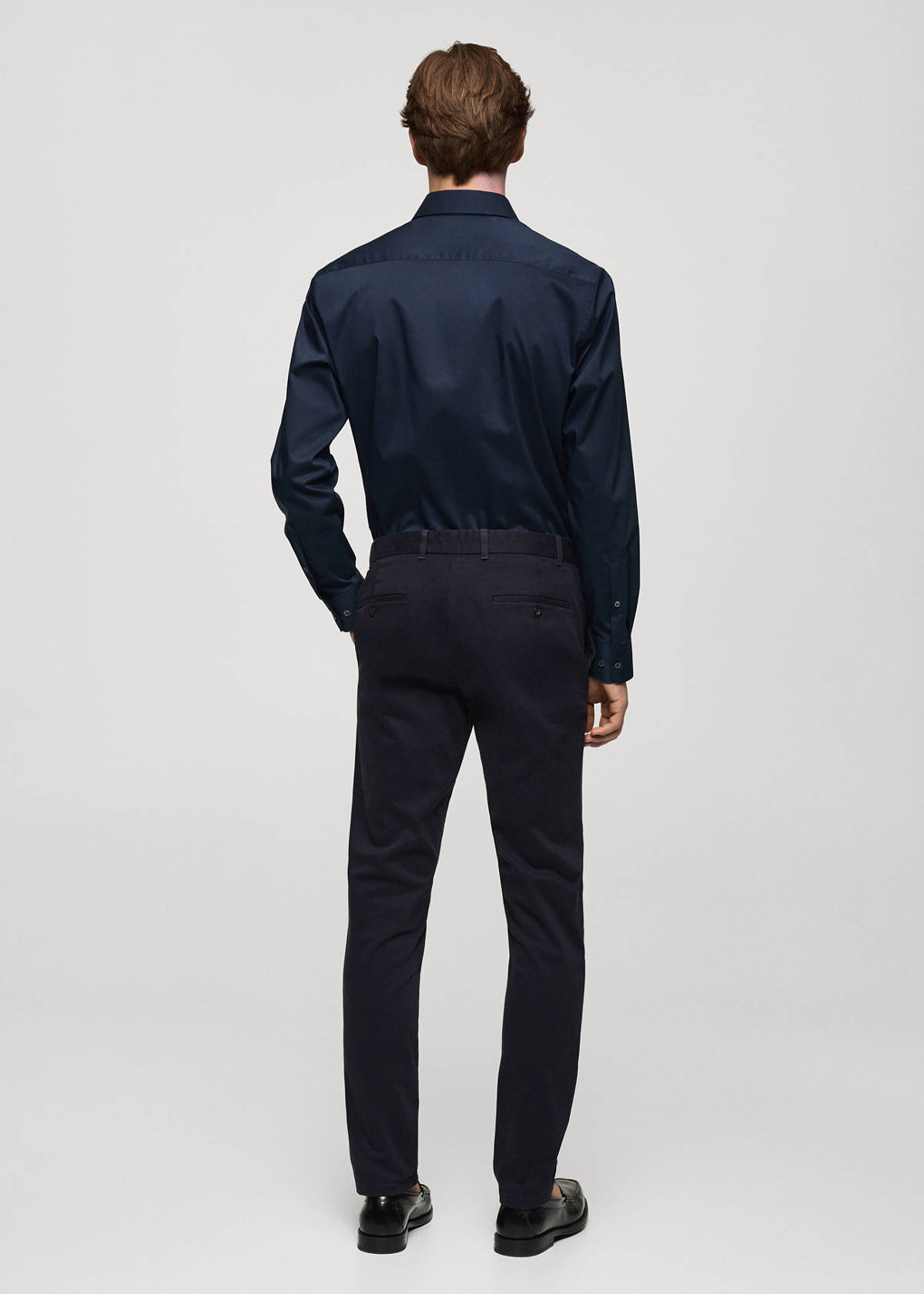 Slim fit serge chino trousers — Dark Navy