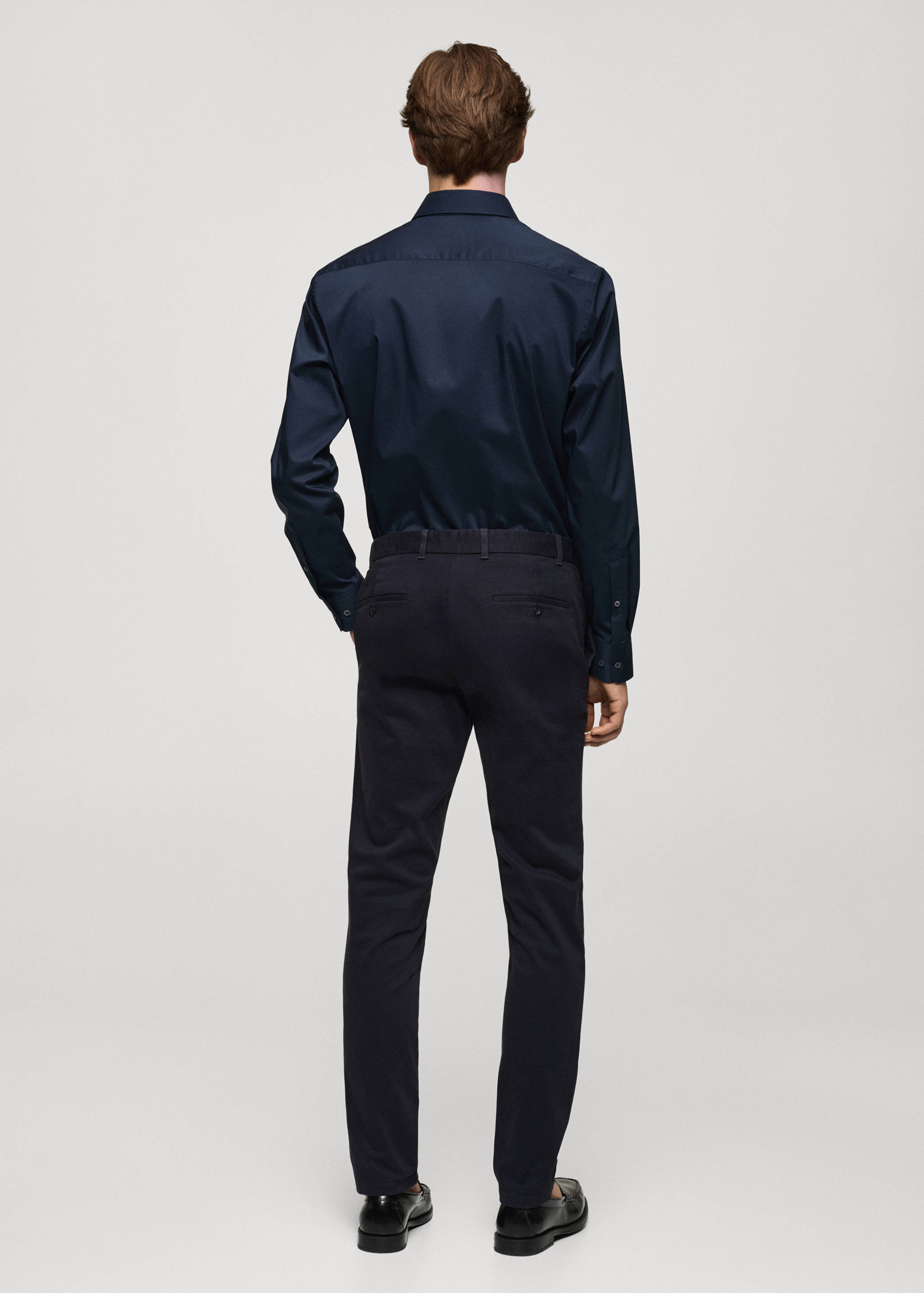 Slim fit serge chino trousers - Reverse of the article