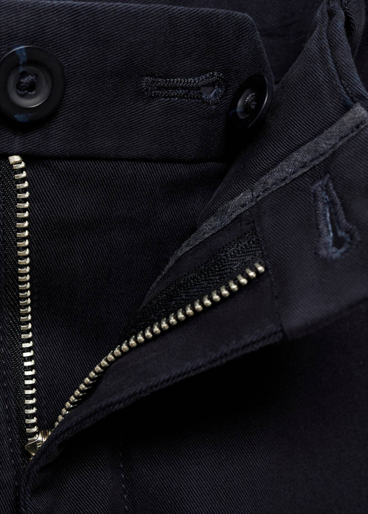 Slim fit serge chino trousers — Dark Navy
