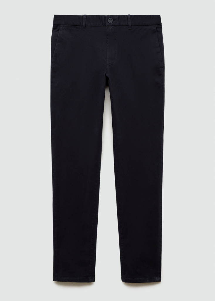 Slim fit serge chino trousers — Dark Navy
