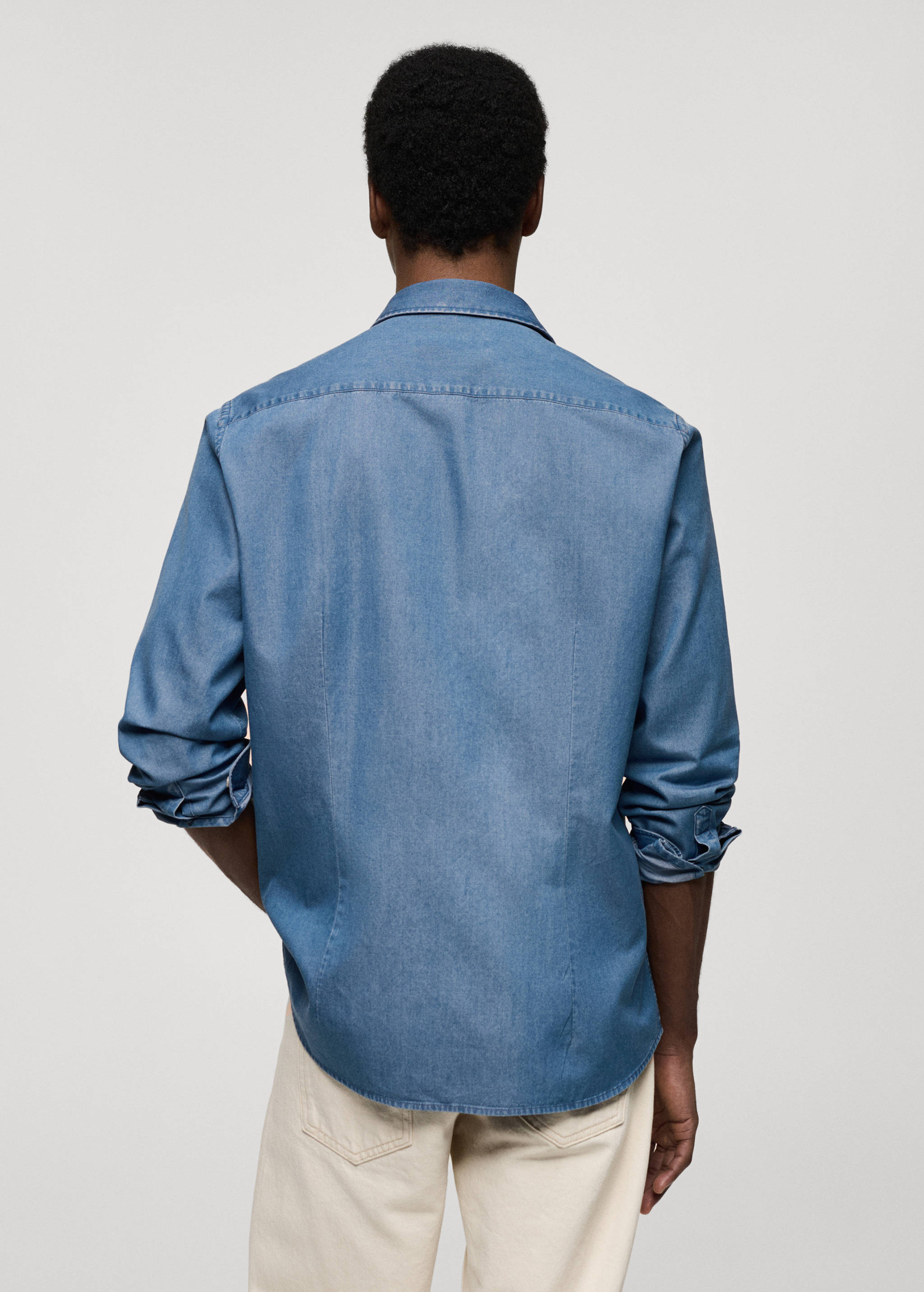Chemise slim fit coton chambray - Verso de l’article