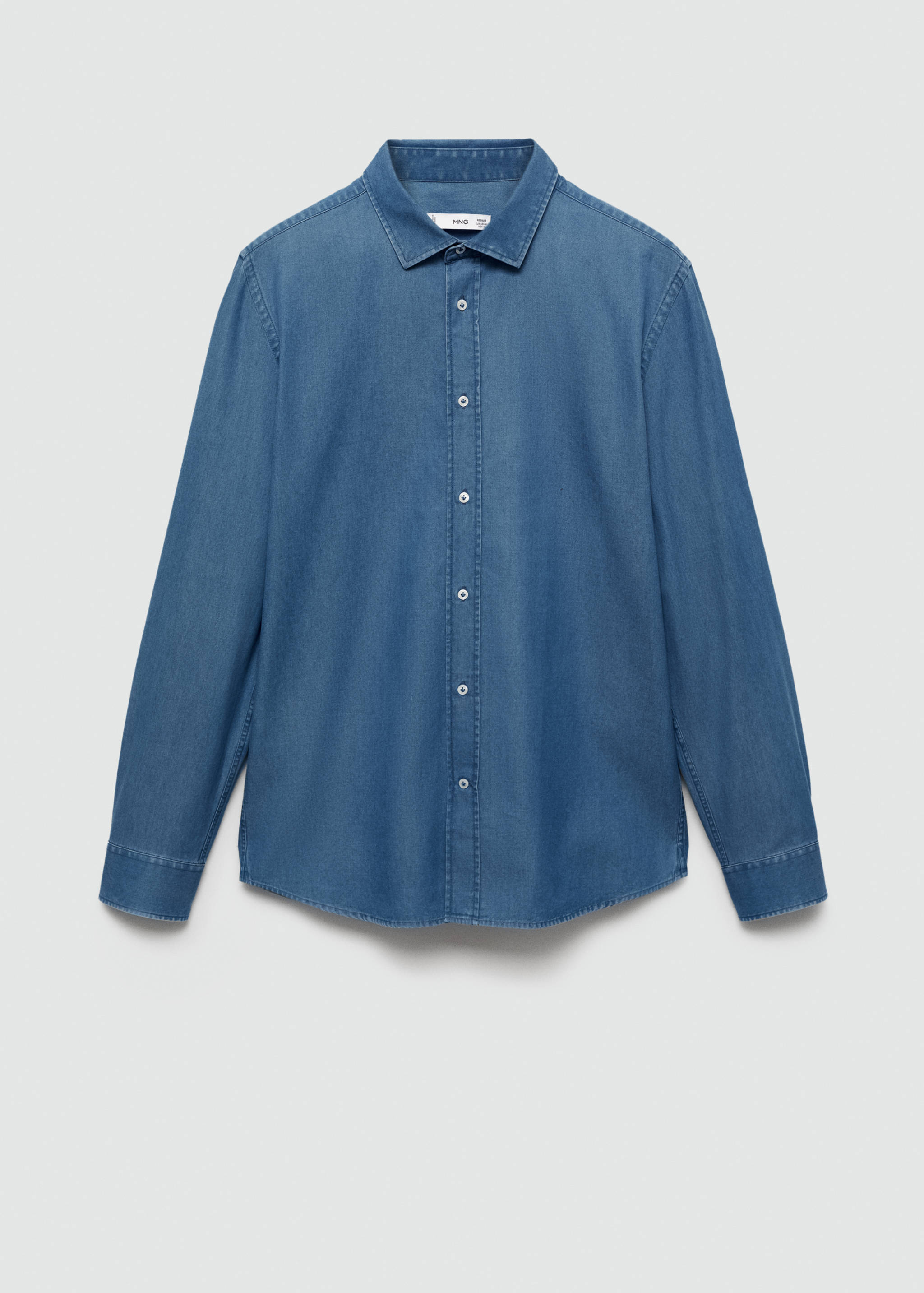 Chemise slim fit coton chambray - Article sans modèle