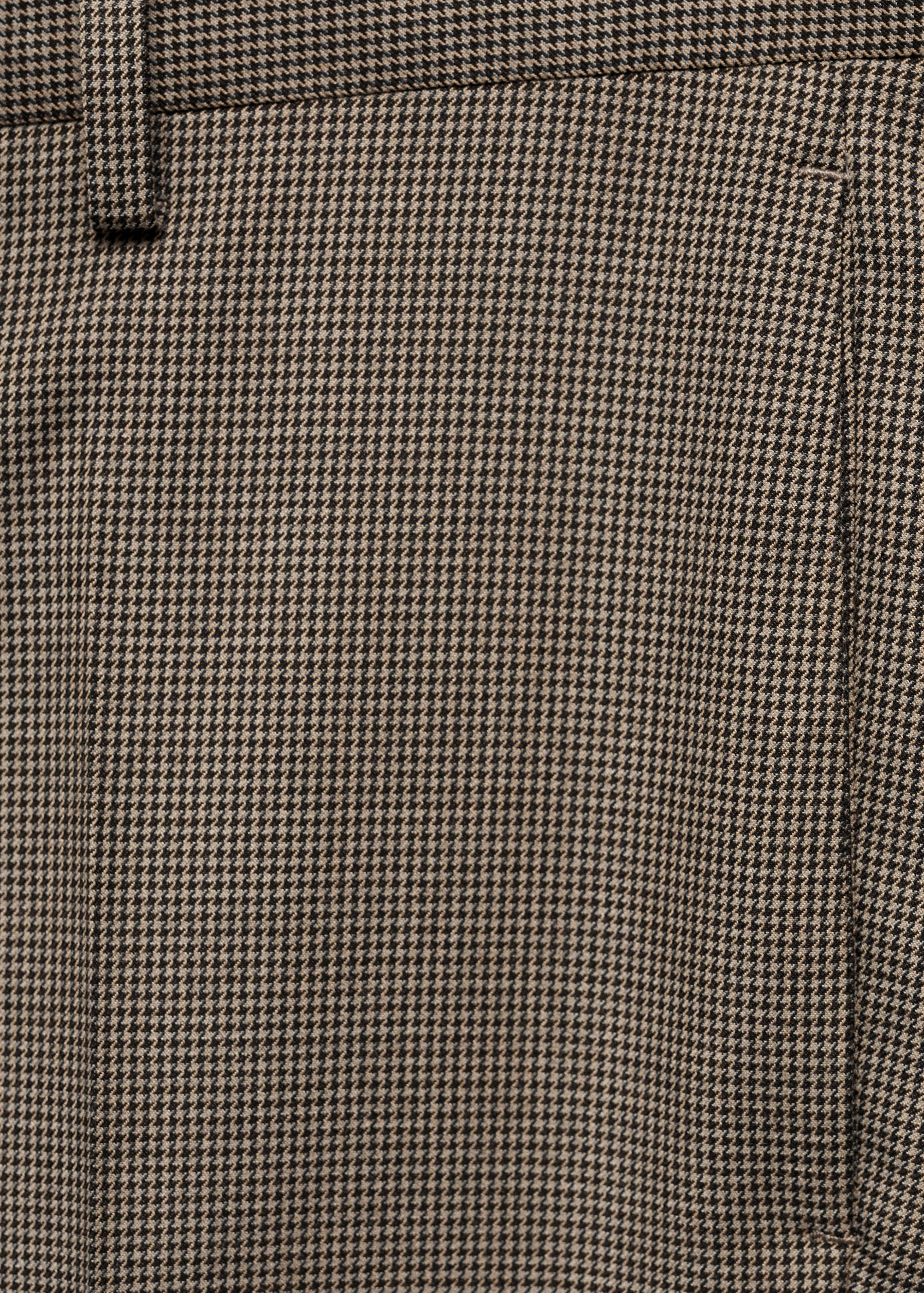 Herringbone super slim- fit suit trousers - Details of the article 0