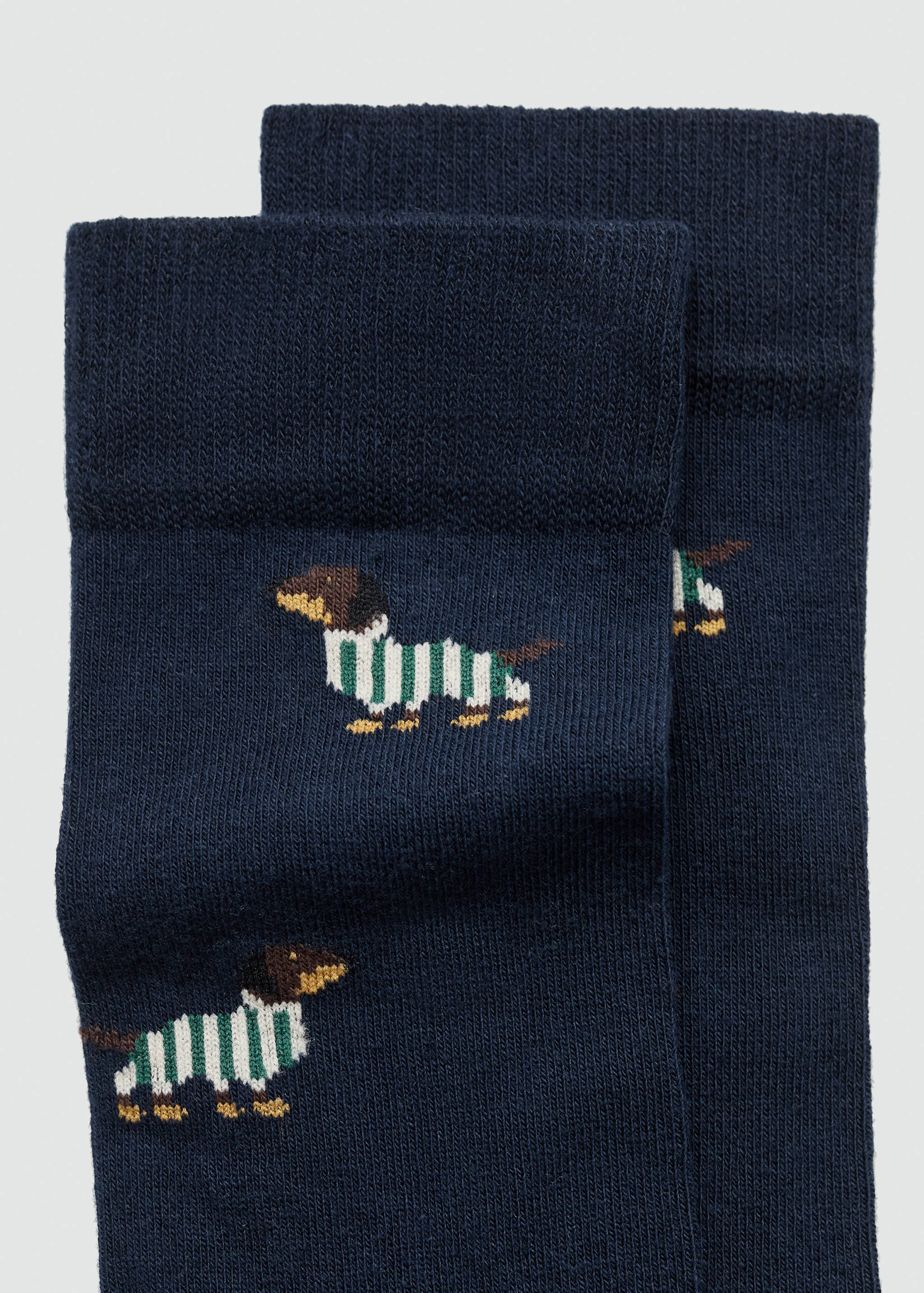 Dog-embroidered cotton socks - Details of the article 8