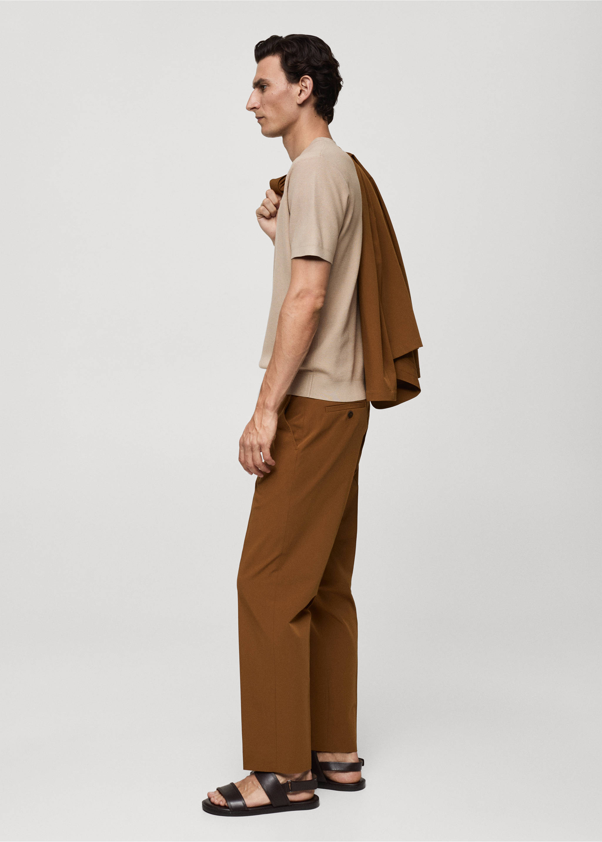 Костюмные брюки slim fit - Деталь изделия 3, Золотисто-оранжевый. Ref: 77044445-00.