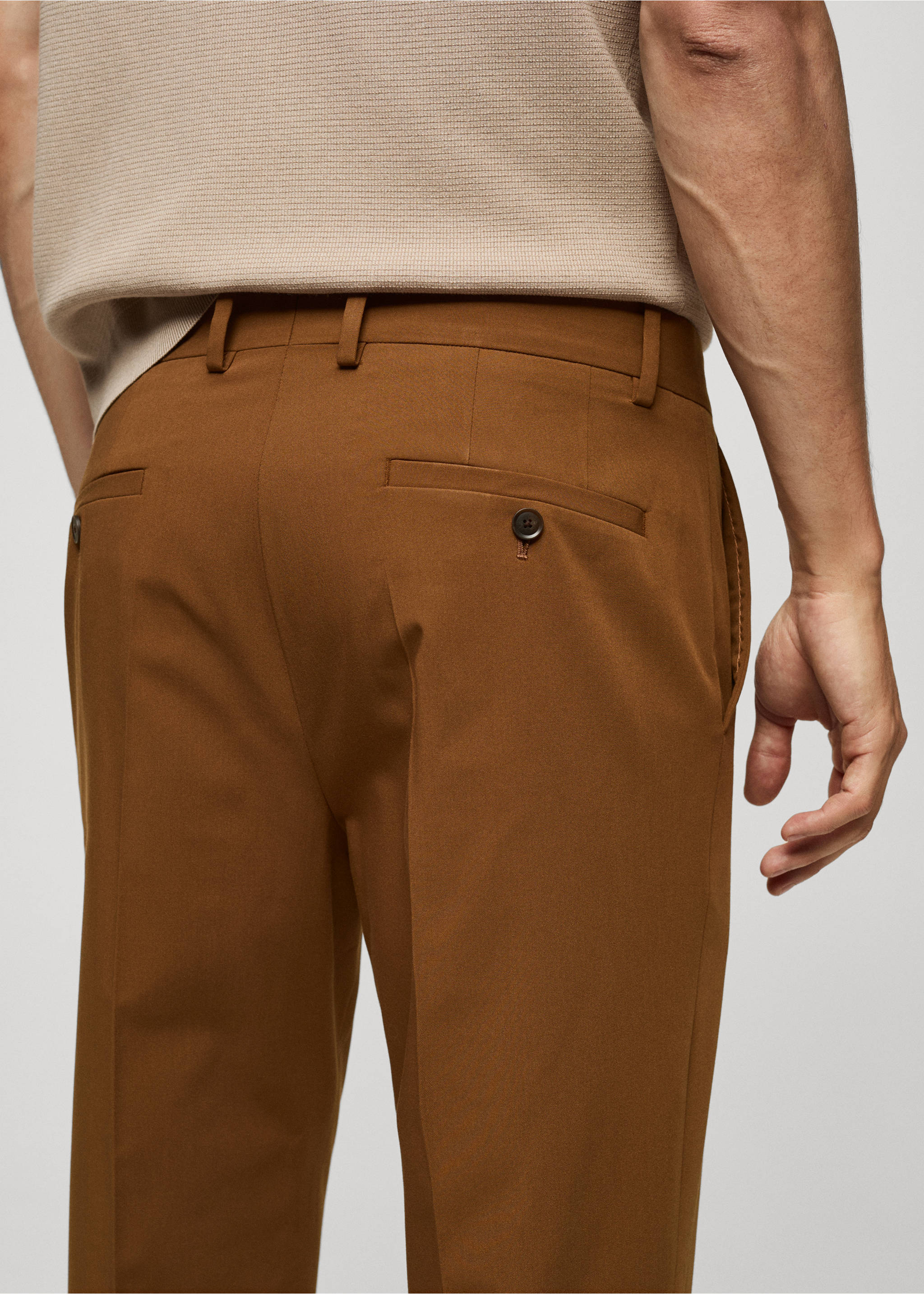 Костюмные брюки slim fit - Деталь изделия 2, Золотисто-оранжевый. Ref: 77044445-00.