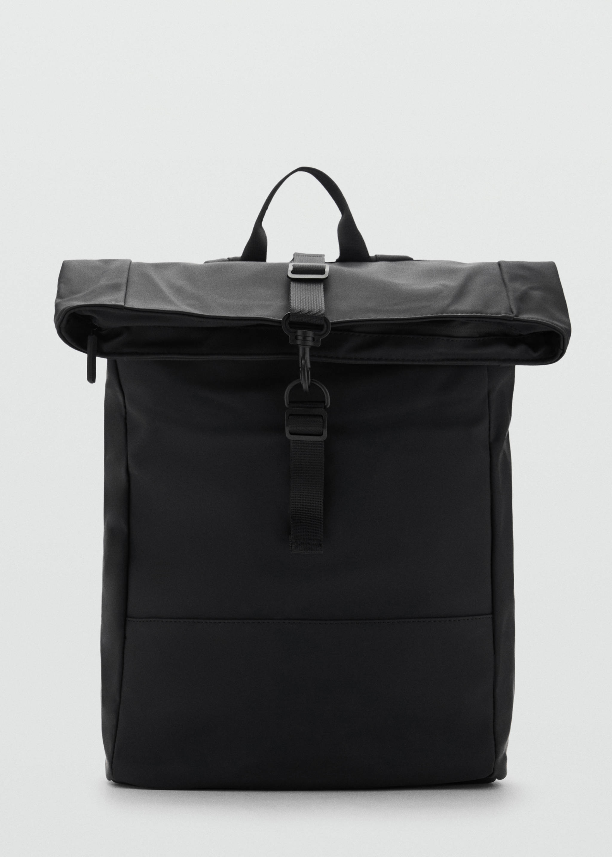 Rubberized backpack with flap closure - null