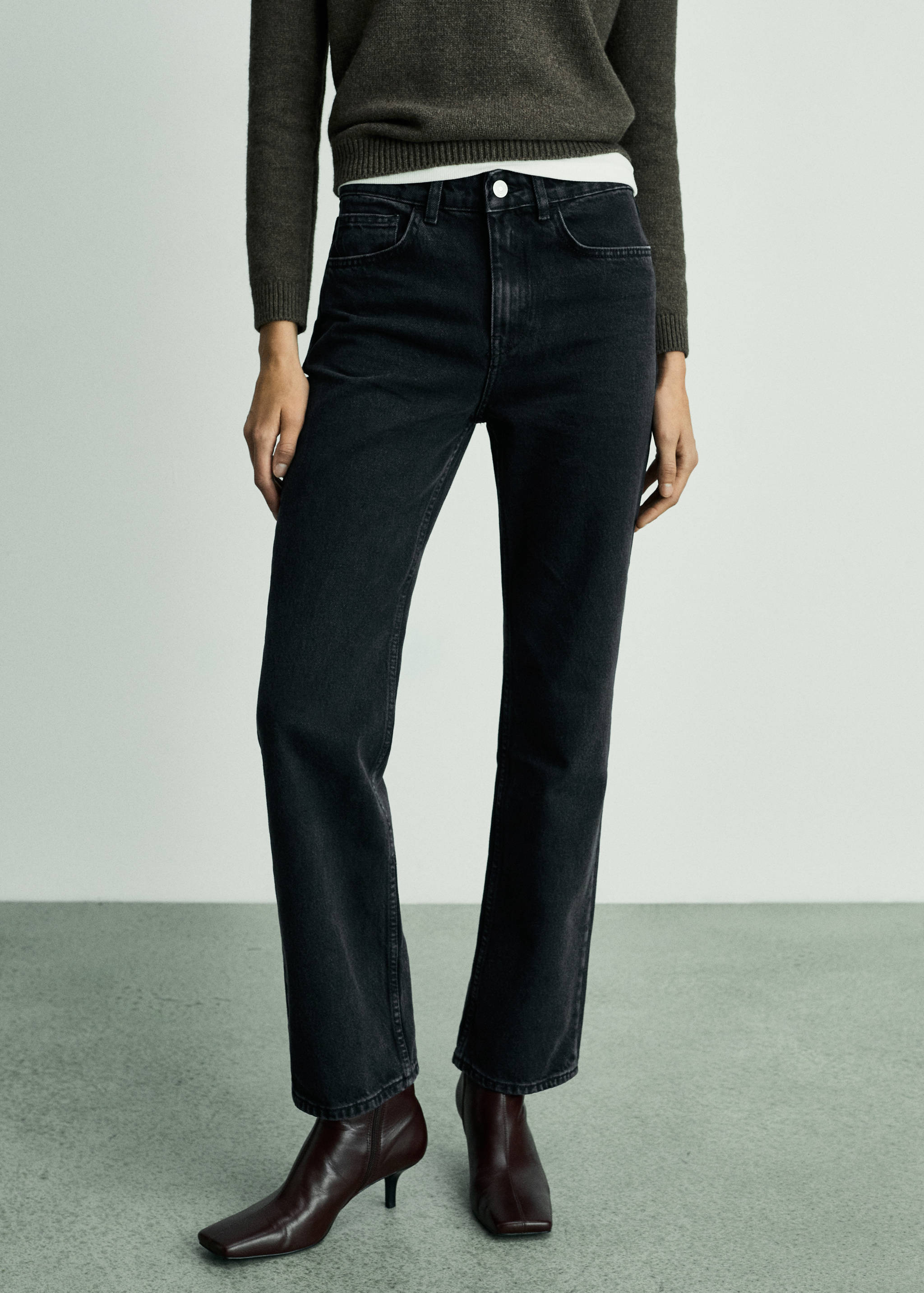 Matilda medium-rise straight-fit jeans - Medium plane