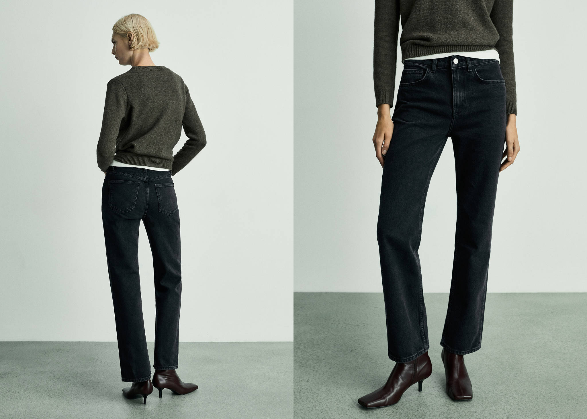 Matilda medium-rise straight-fit jeans - Panoramic plane