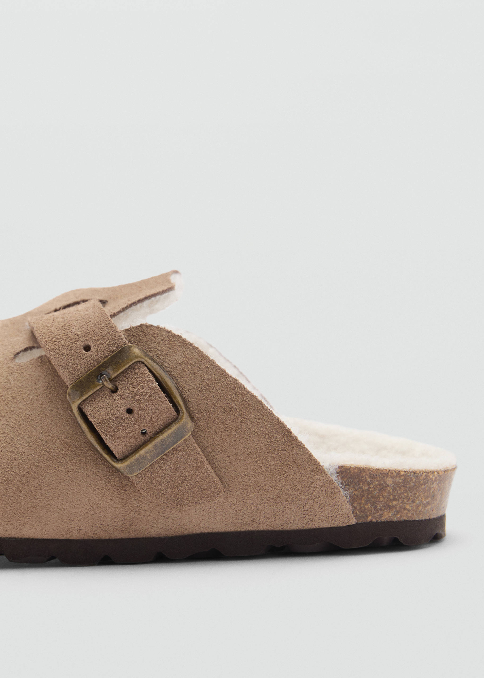 Sheepskin clogs with fur-effect lining - Details of the article 1