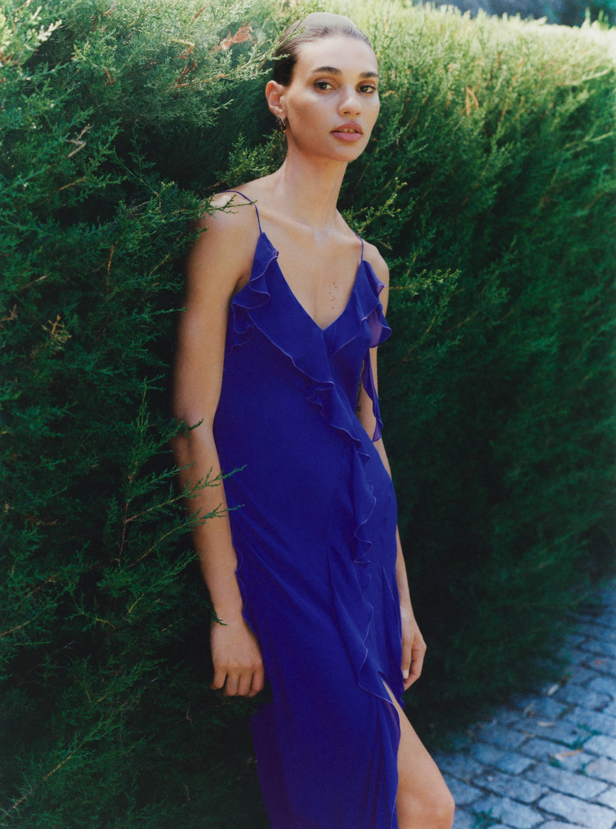 Ruffled chiffon dress - Details of the article 7