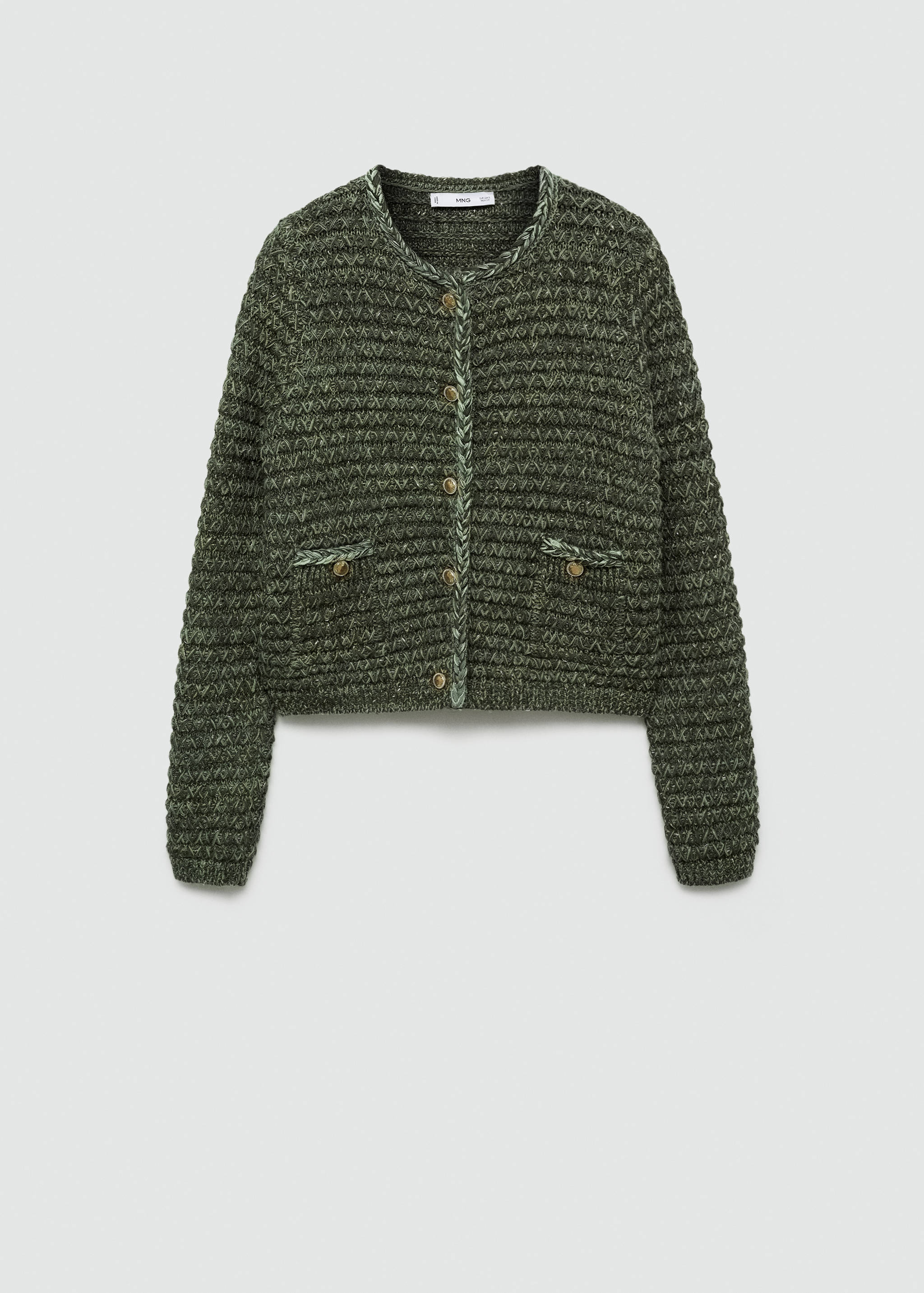 Lurex chunky-knit cardigan - Article without model