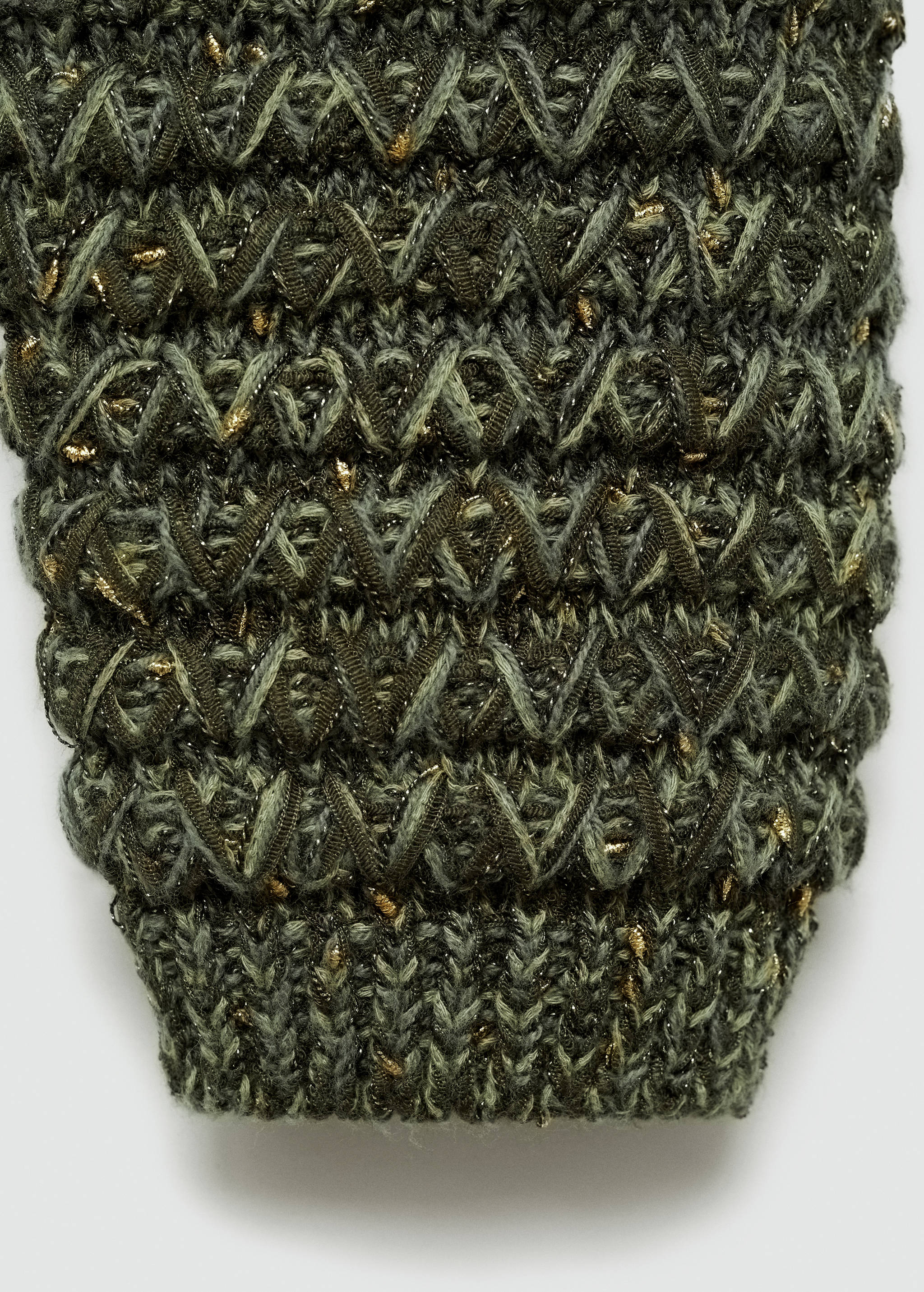 Lurex chunky-knit cardigan - Details of the article 0