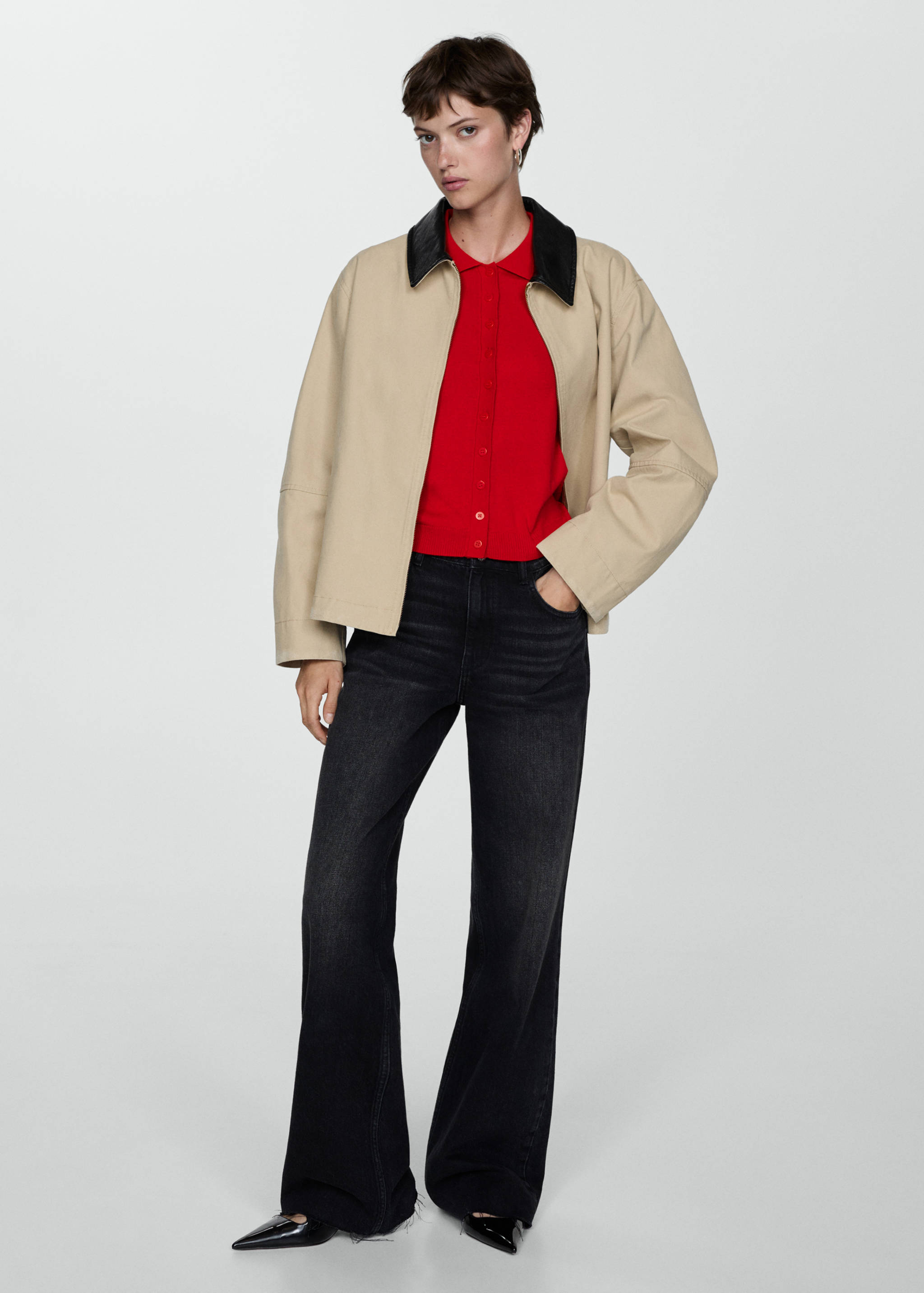 Cardigan col polo - Plan général