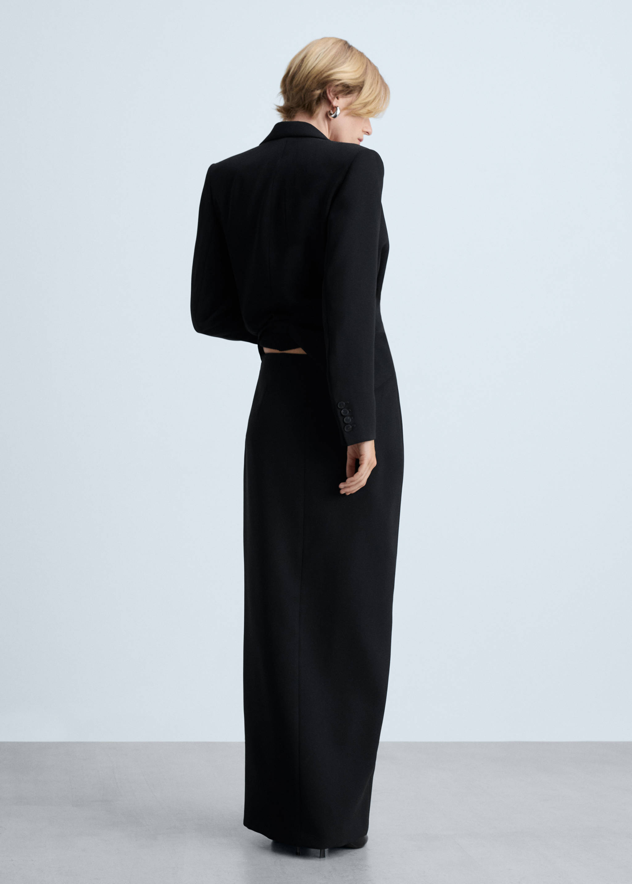 Suit skirt with opening - Reverse of the article