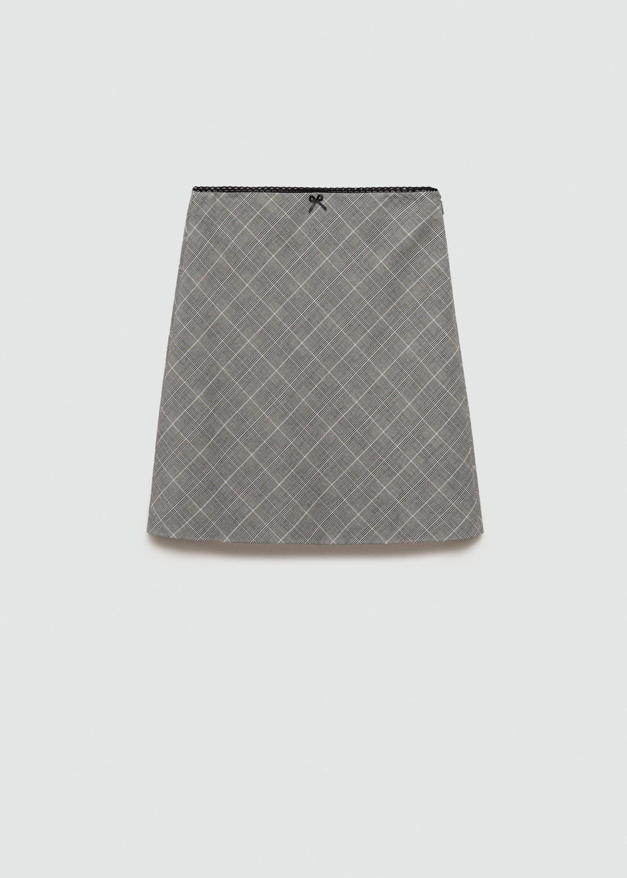 Check skirt with decorative bow - Article without model