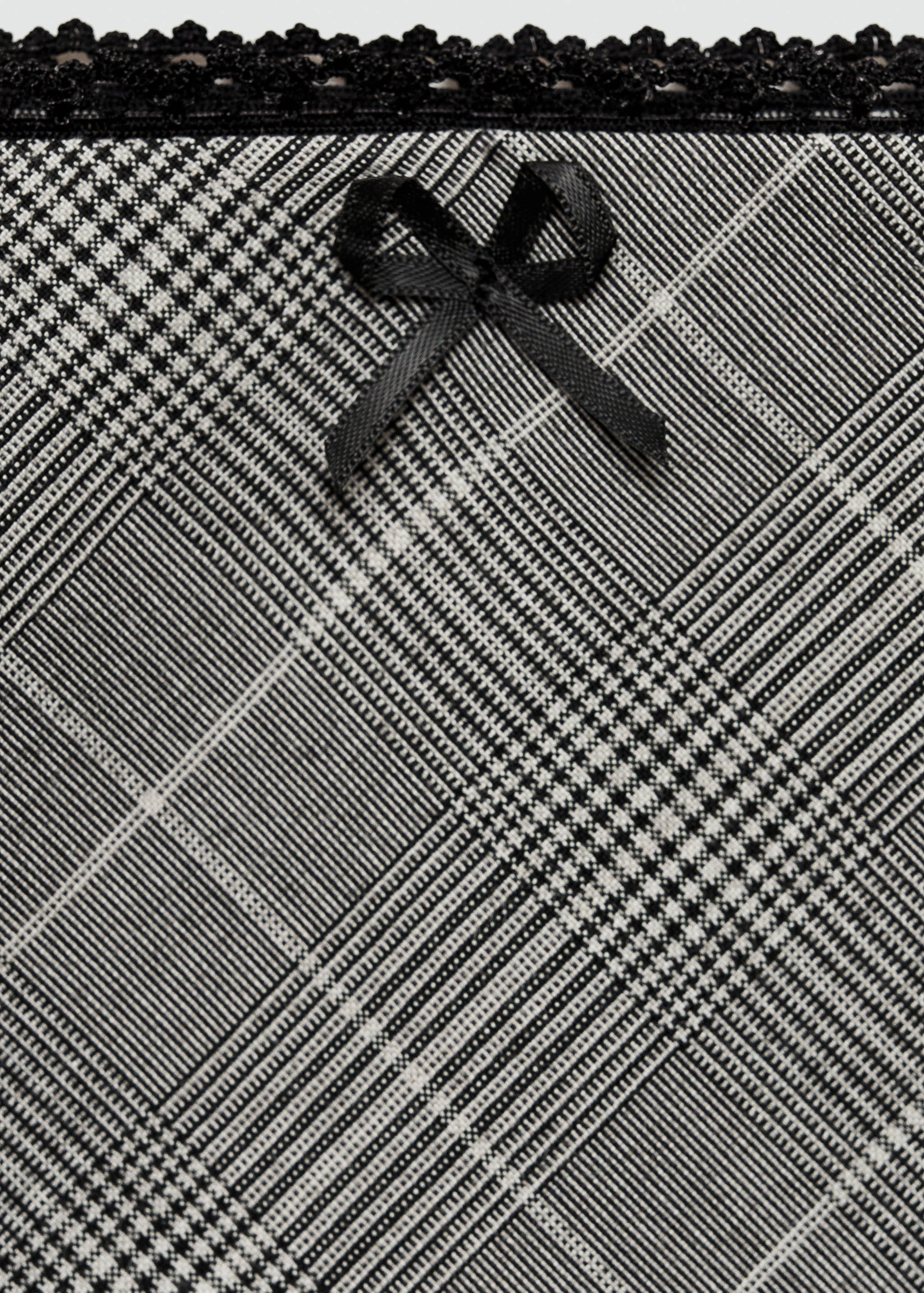 Check skirt with decorative bow - Details of the article 8