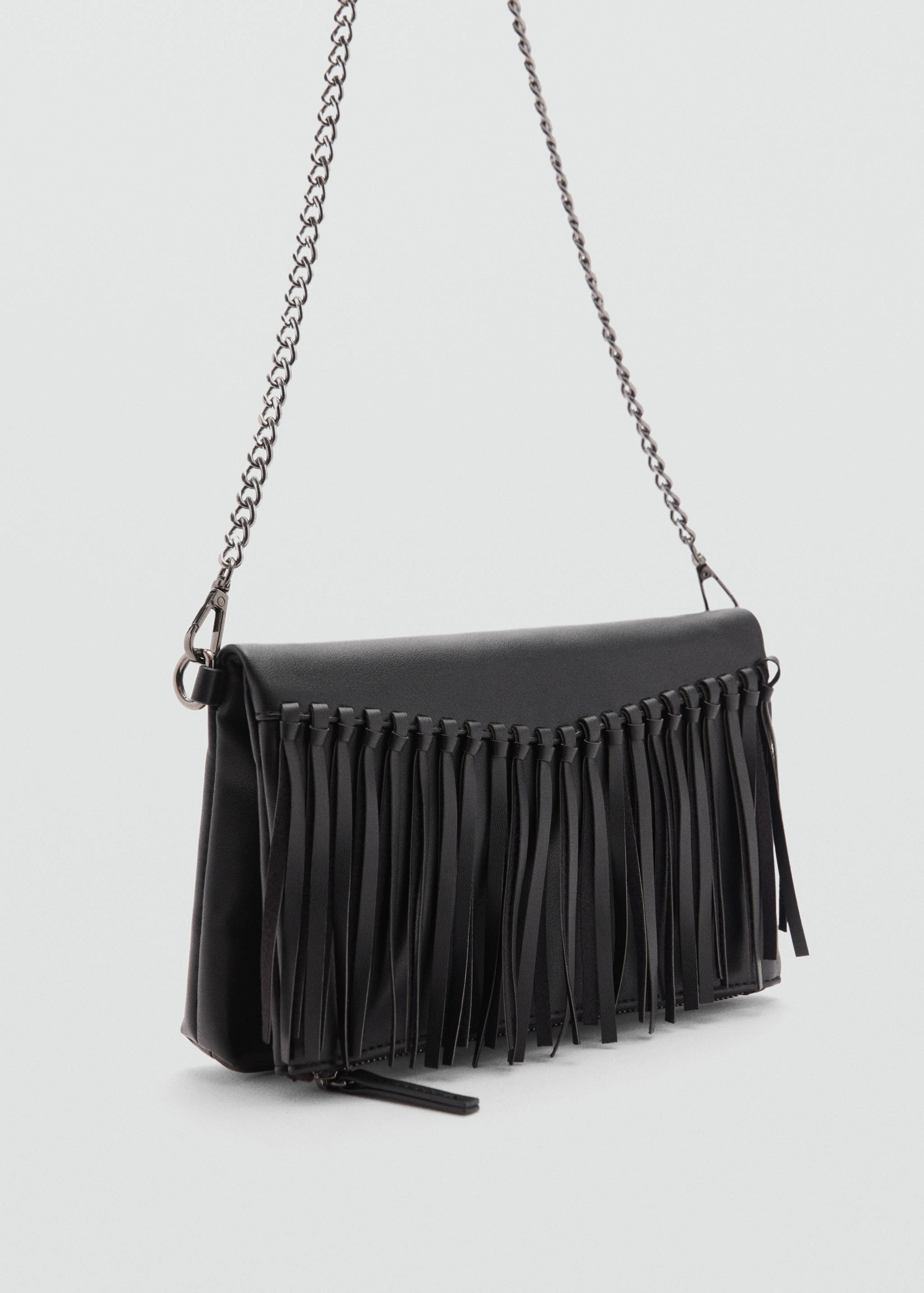 Fringed cross-body bag - Medium plane