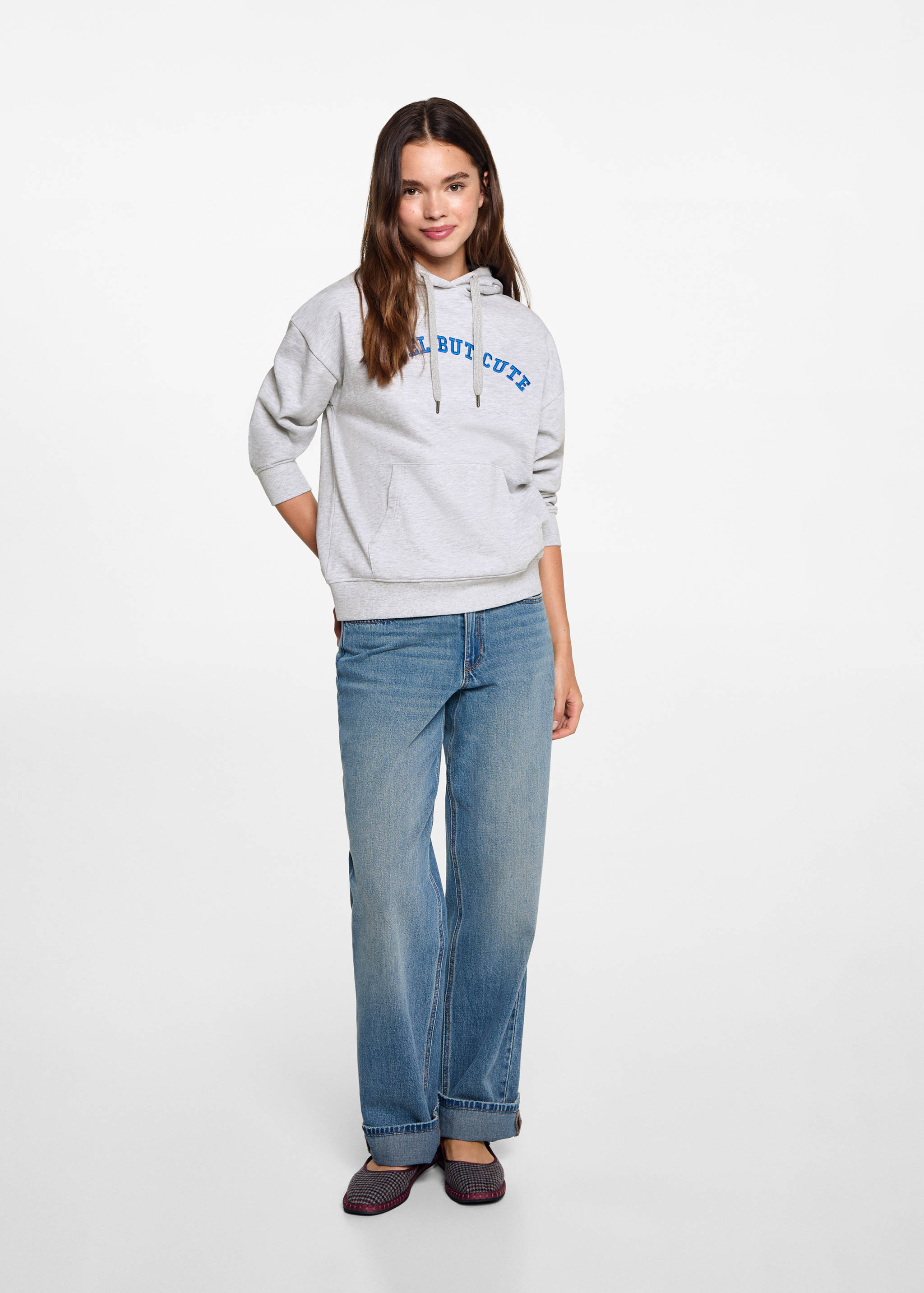 Embroidered message sweatshirt - General plane