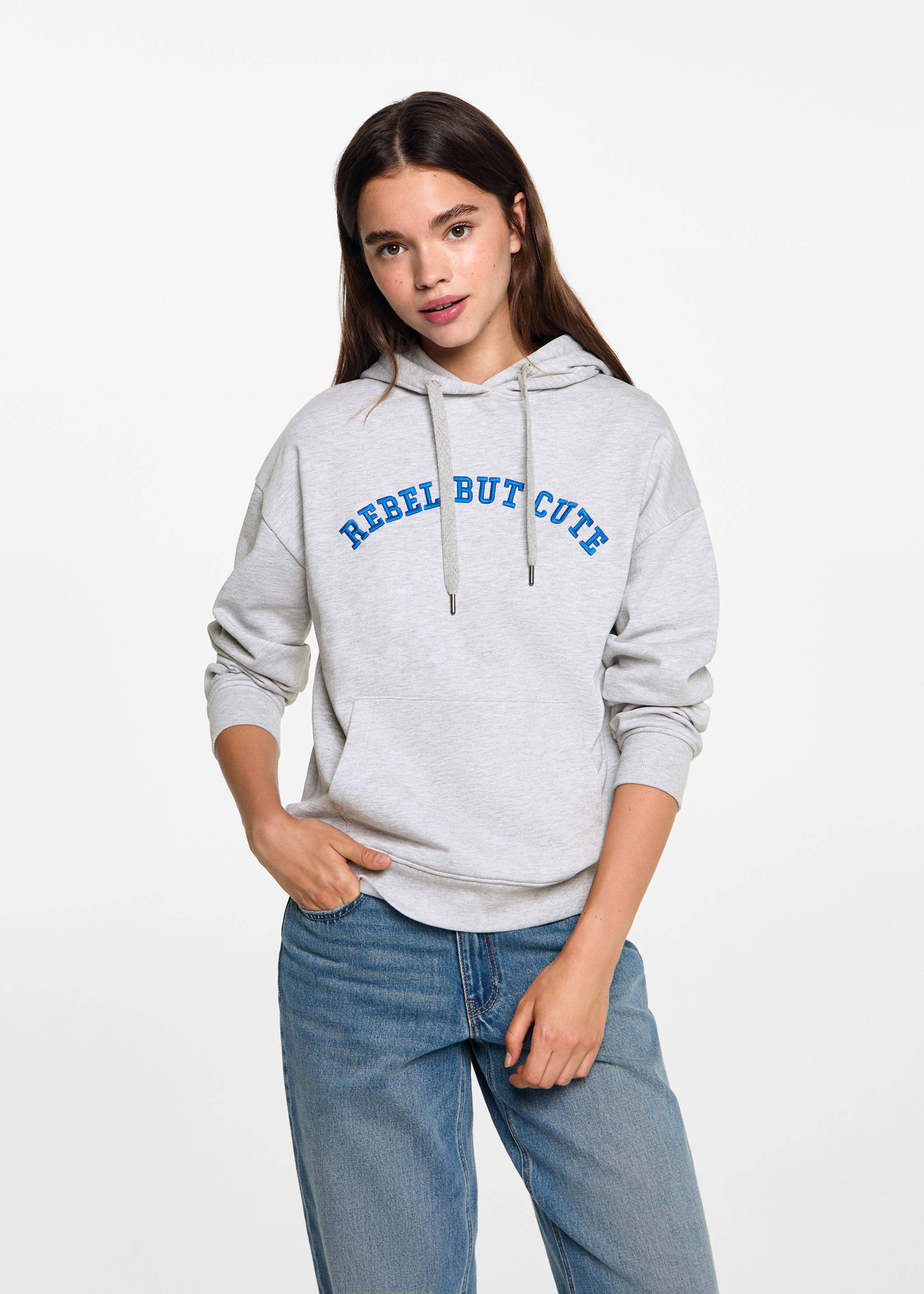 Embroidered message sweatshirt - Medium plane