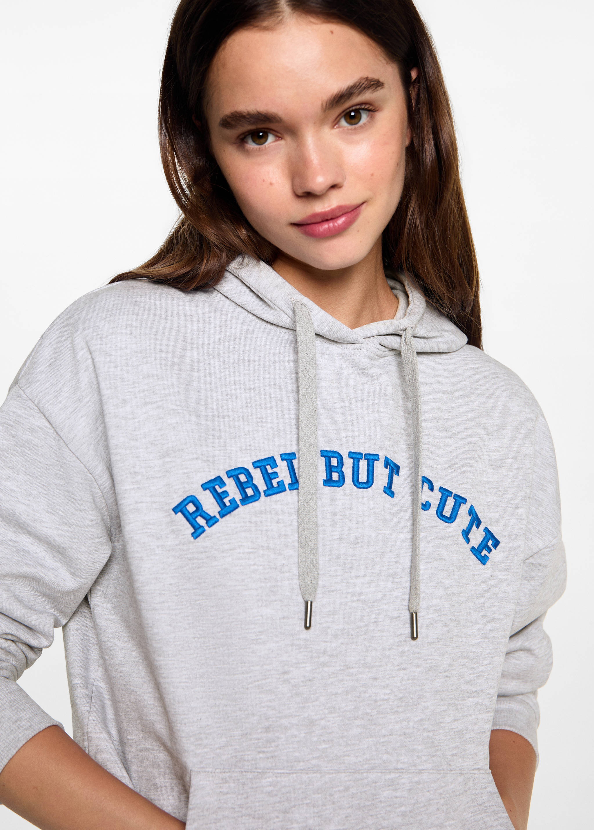 Embroidered message sweatshirt - Details of the article 1